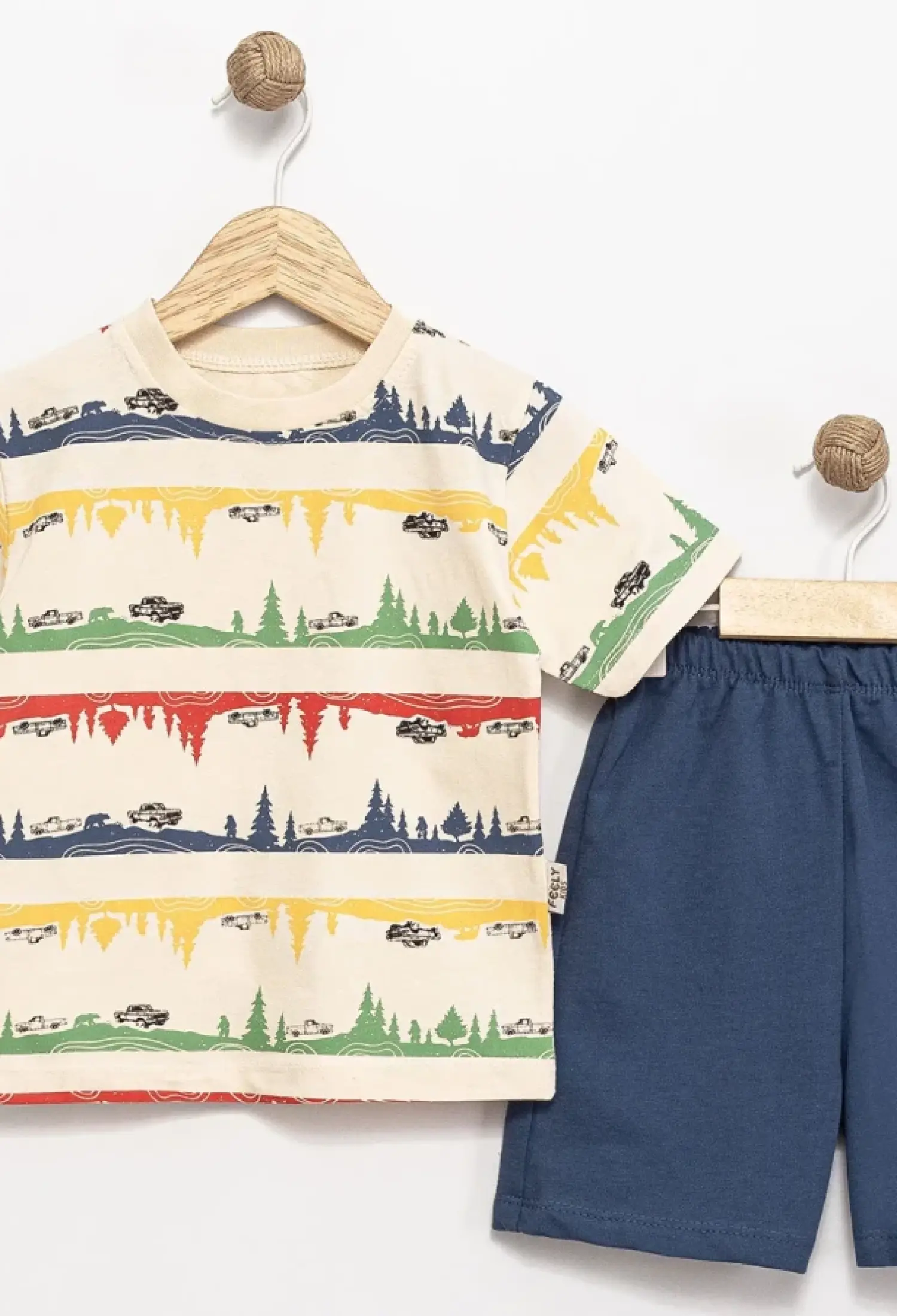 Araba Baskılı Erkek Takım - Brand: FEELY KİDS - Kids & Bby Clothes From Peralane Kids Turkey