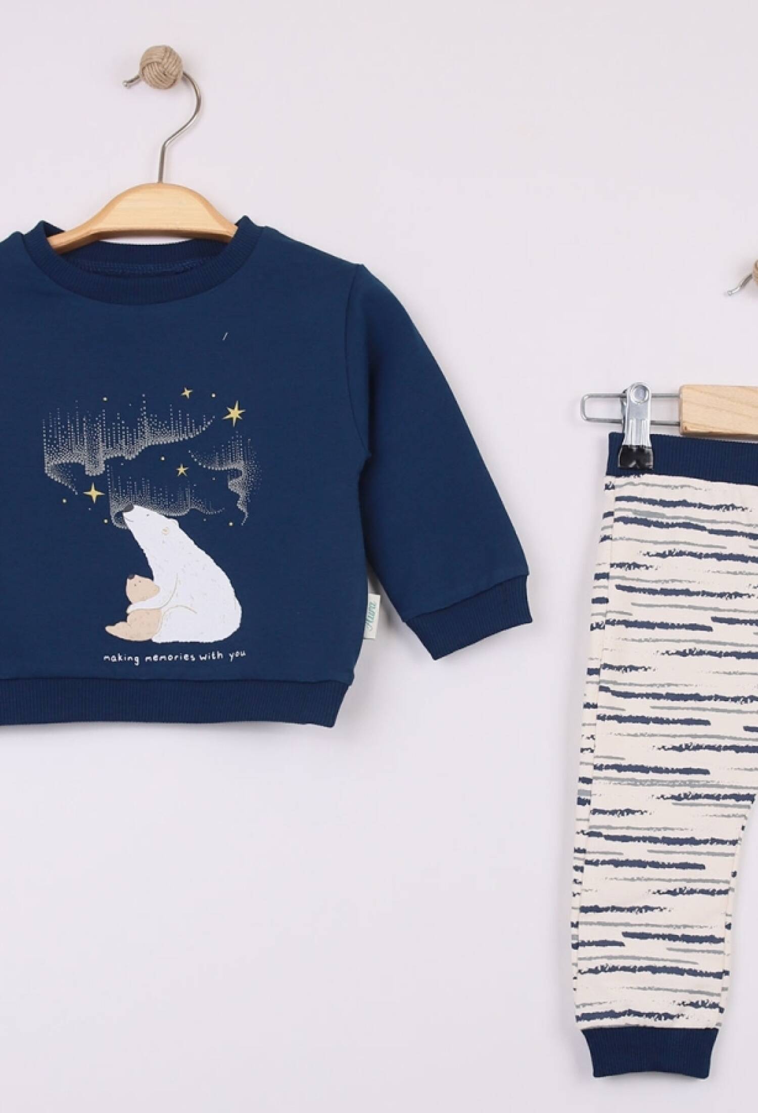 Ayıcık Baskılı Erkek Bebe Takım - Brand: COMİX - Kids & Bby Clothes From Peralane Kids Turkey