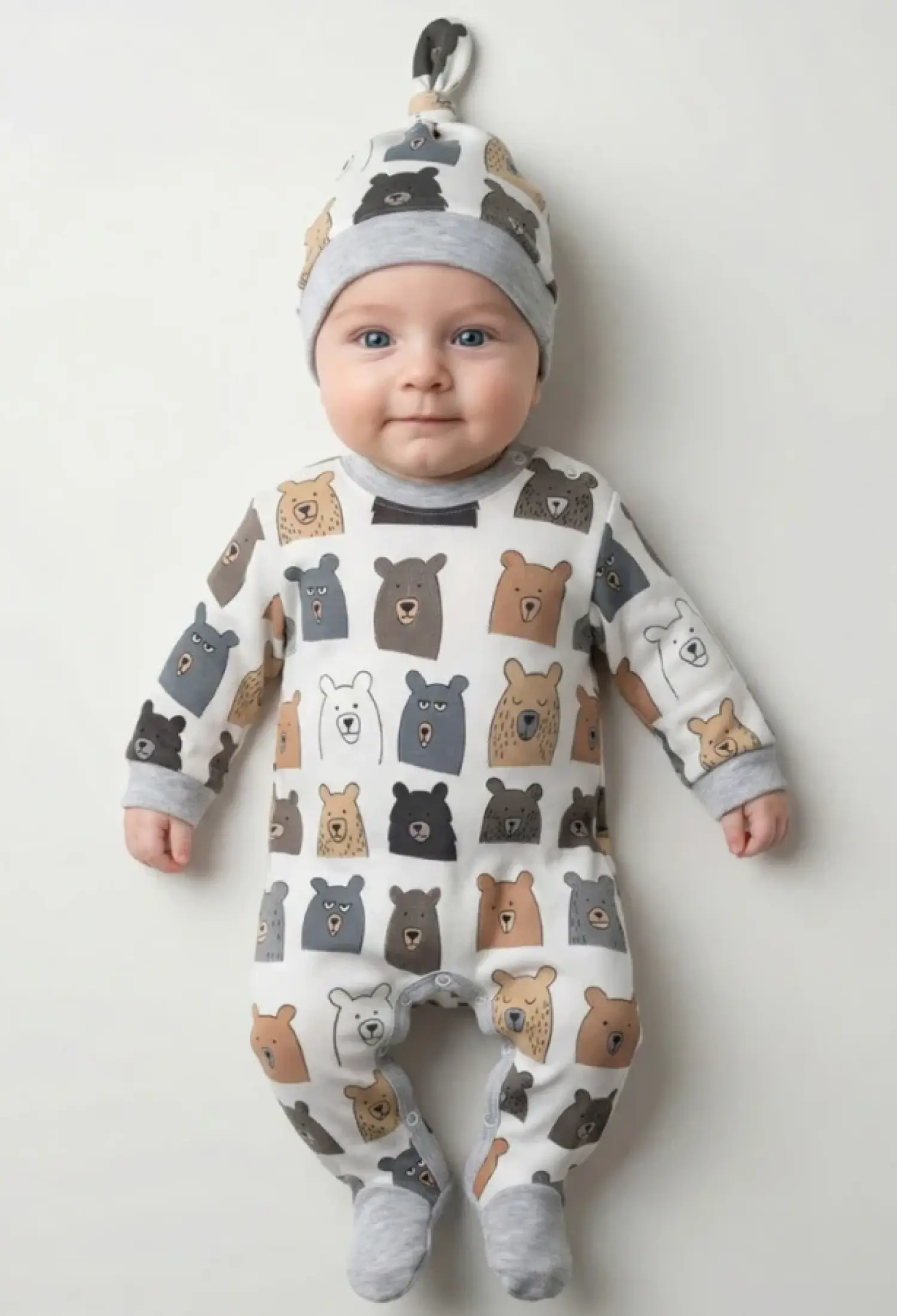 Ayıcık Desenli Erkek Bebe Tulum - Brand: BEBLY - Kids & Bby Clothes From Peralane Kids Turkey
