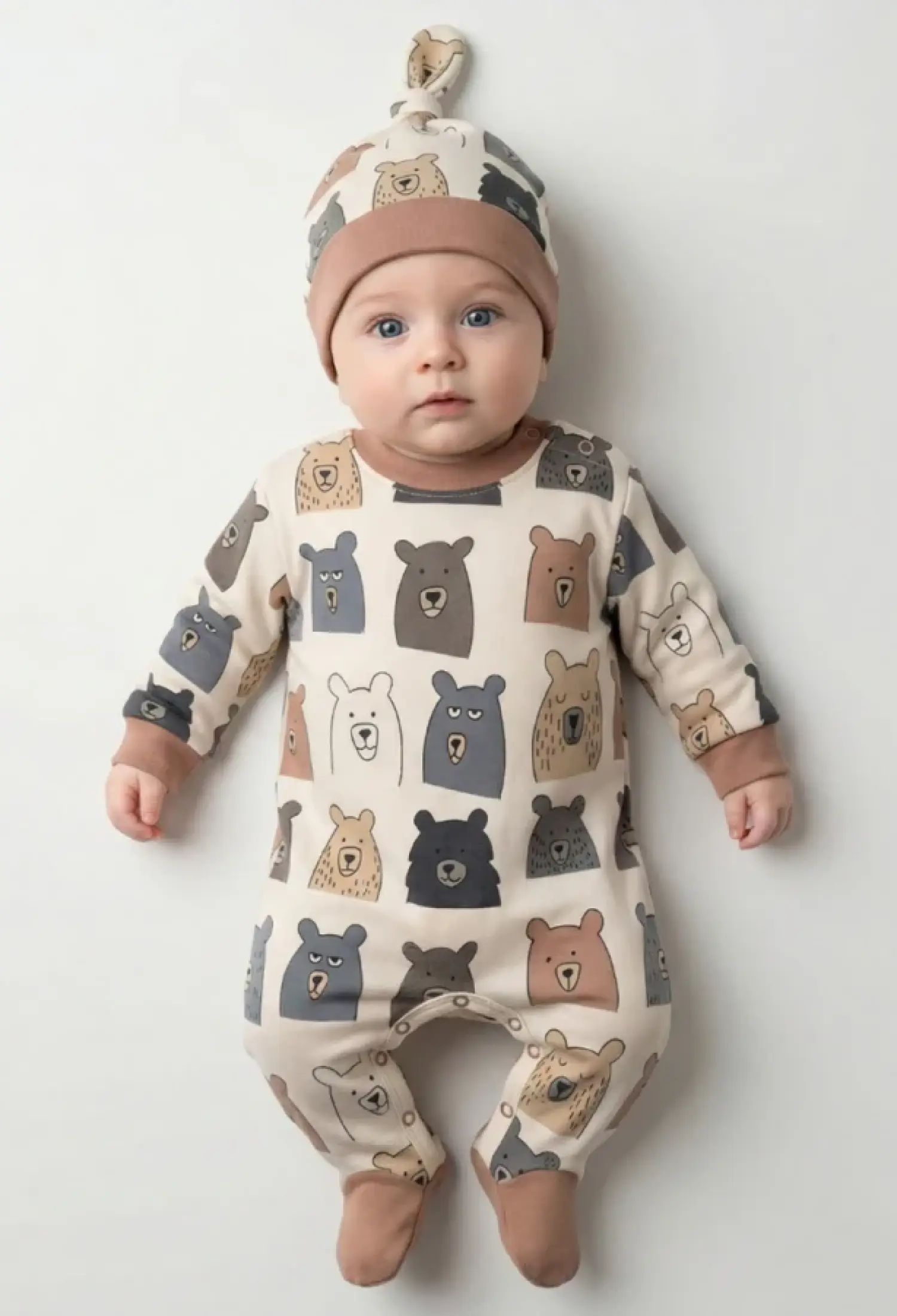Ayıcık Desenli Erkek Bebe Tulum - Brand: BEBLY - Kids & Bby Clothes From Peralane Kids Turkey