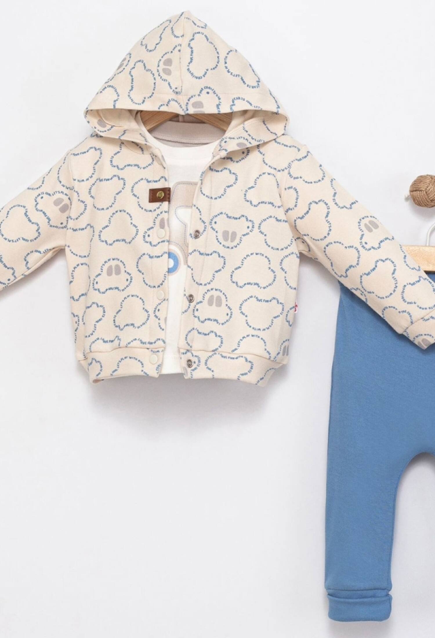 Ayıcık Desenli Erkek Bebe Üçlü Takım - Brand: AGUCUK - Kids & Bby Clothes From Peralane Kids Turkey
