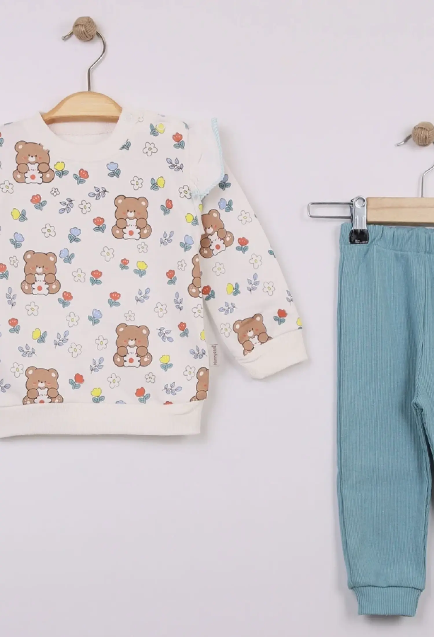 Ayıcık Desenli Kız Bebe Takım - Brand: FEELY KİDS - Kids & Bby Clothes From Peralane Kids Turkey