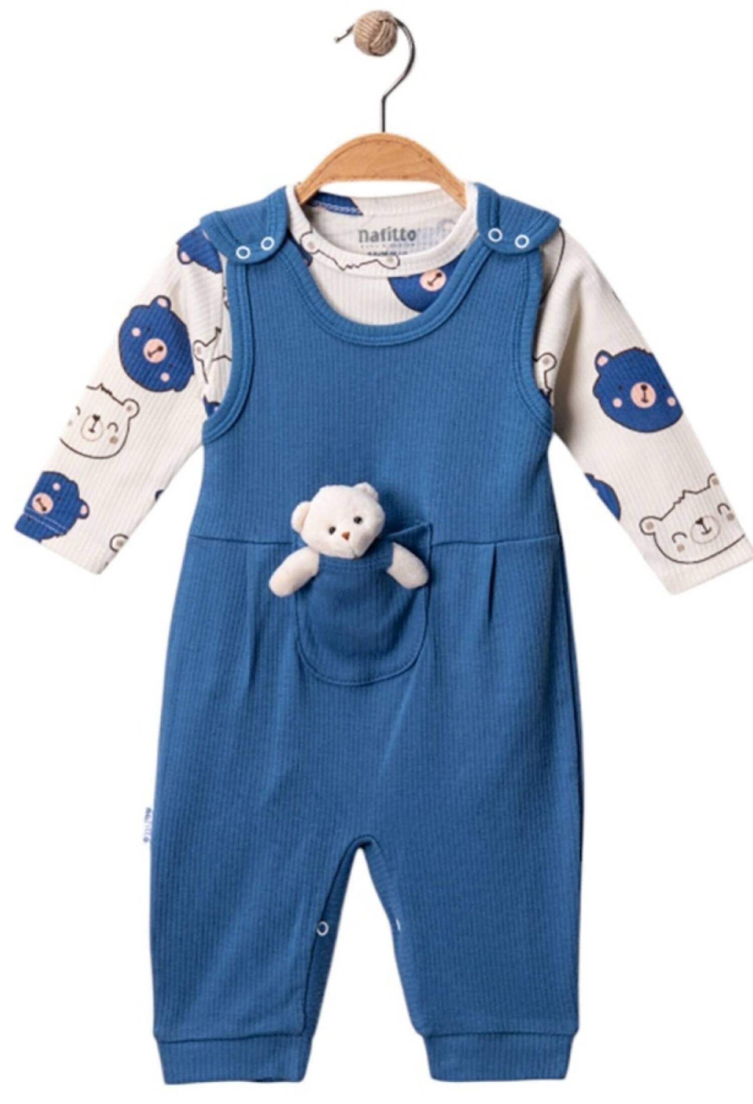 Ayıcık Detaylı Erkek Bebe Tulum - Brand: NAFİTTO - Kids & Bby Clothes From Peralane Kids Turkey