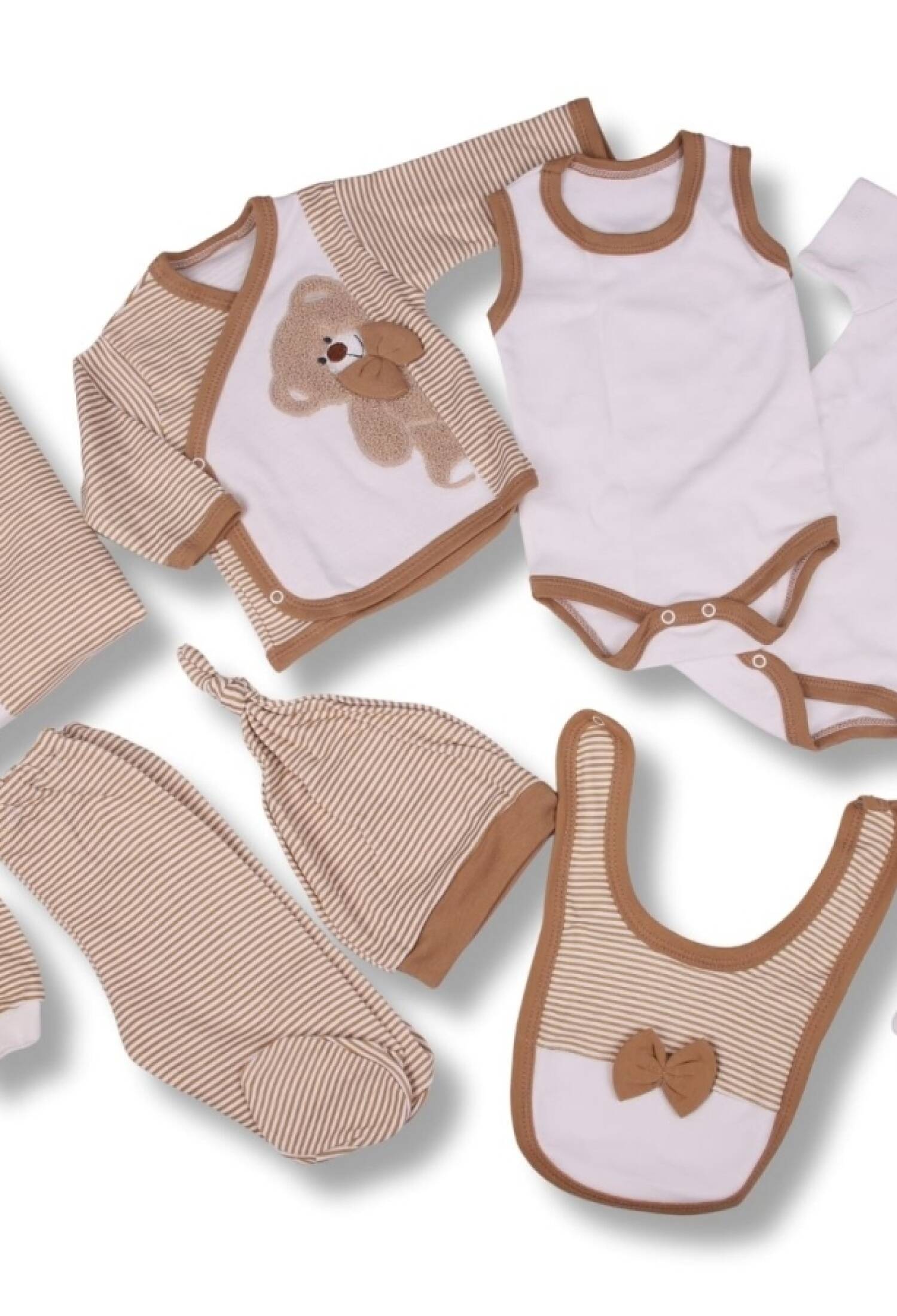 Ayıcık Nakışlı Erkek Bebe 10lu Hastane Çıkış Set - Brand: ZIPIR - Kids & Bby Clothes From Peralane Kids Turkey
