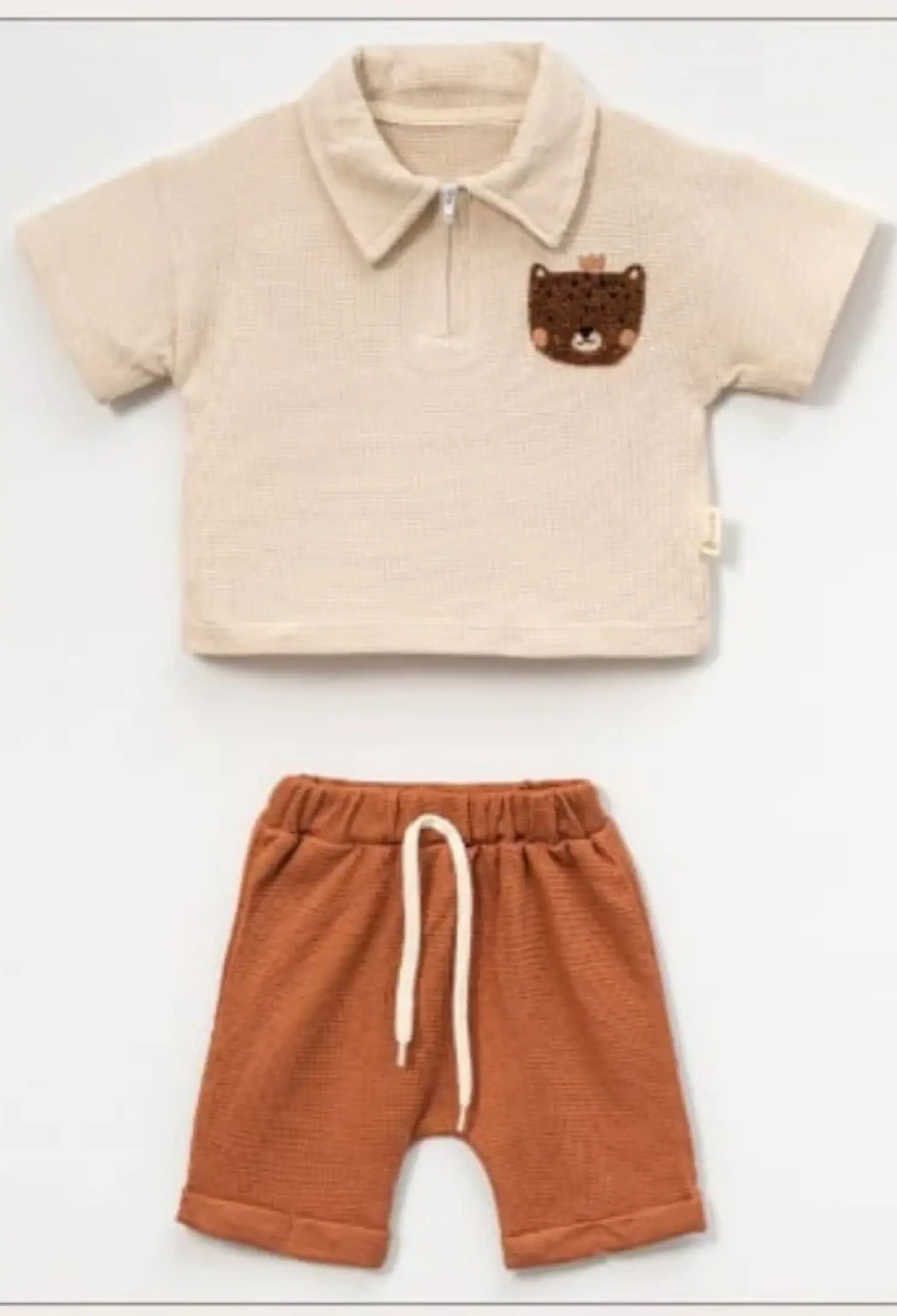 Ayıcık Nakışlı Erkek Bebe Takım - Brand: VOVİDO - Kids & Bby Clothes From Peralane Kids Turkey