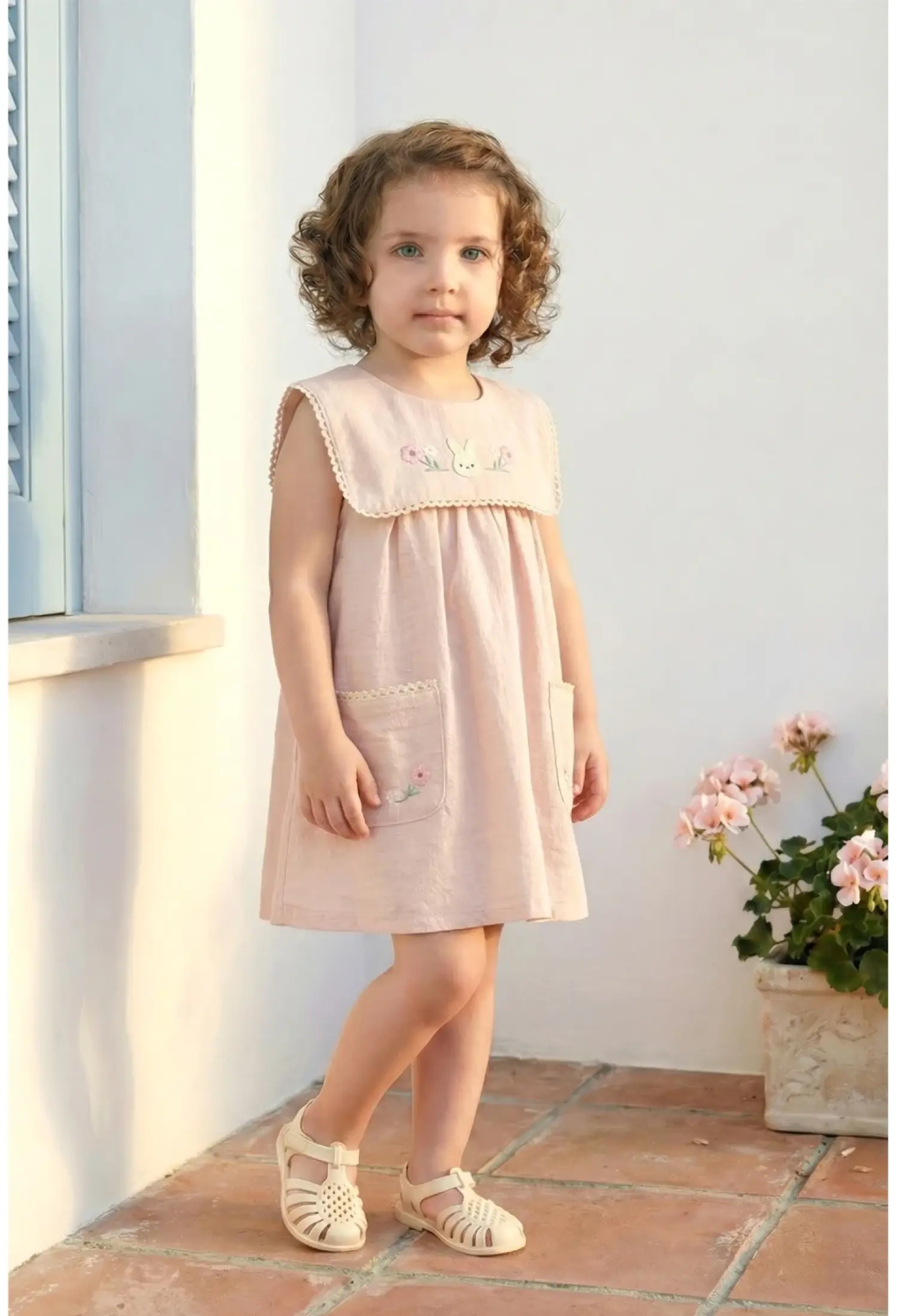 Baby Girl Embroidered Peter Pan Collar Dress (6–9 Months / 2–3 Years) - 26132 - Brand: Miniloox - Kids & Bby Clothes From Peralane Kids Turkey