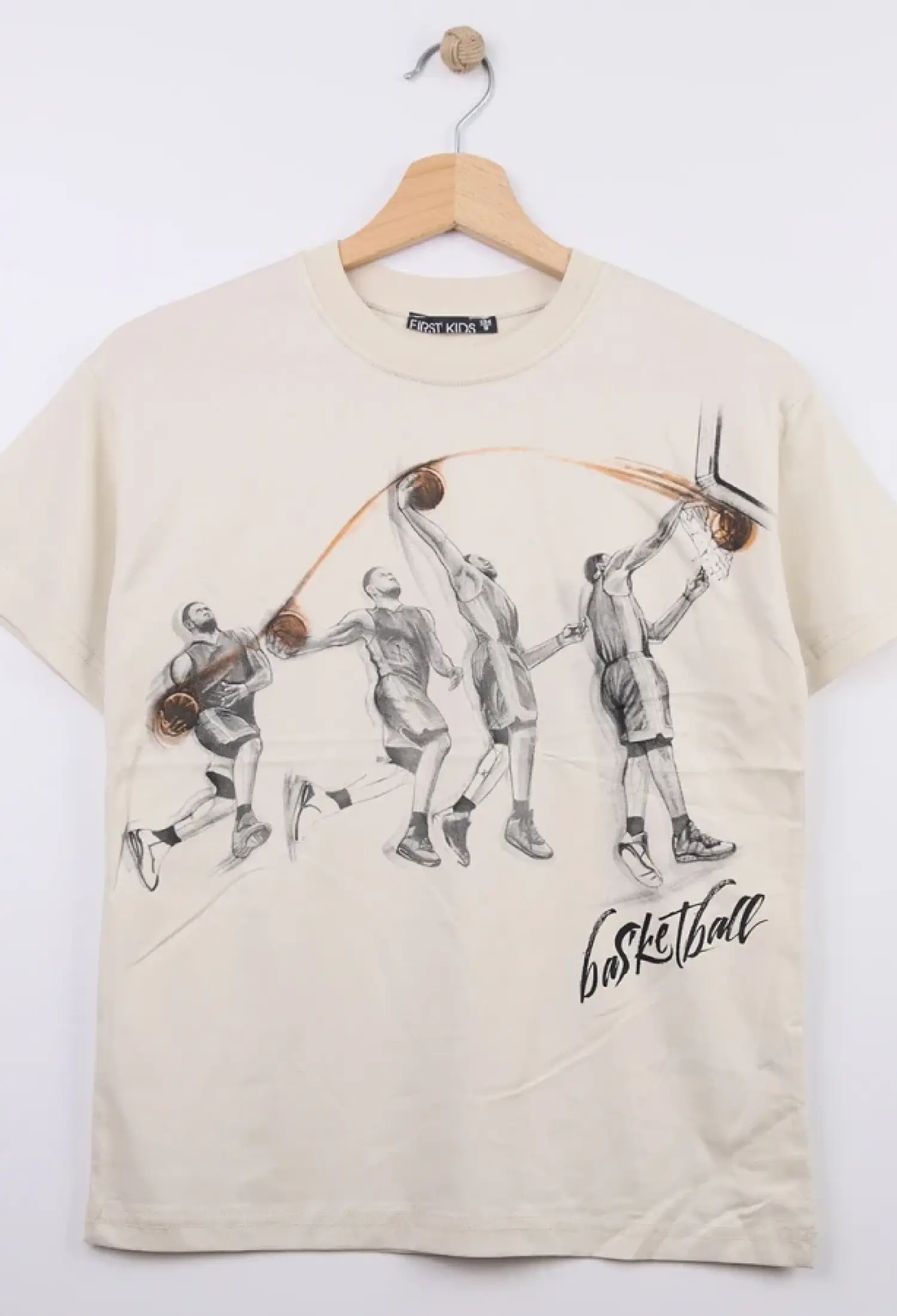 Basket Baskılı Erkek Tişört - Brand: FİRST KİDS - Kids & Bby Clothes From Peralane Kids Turkey