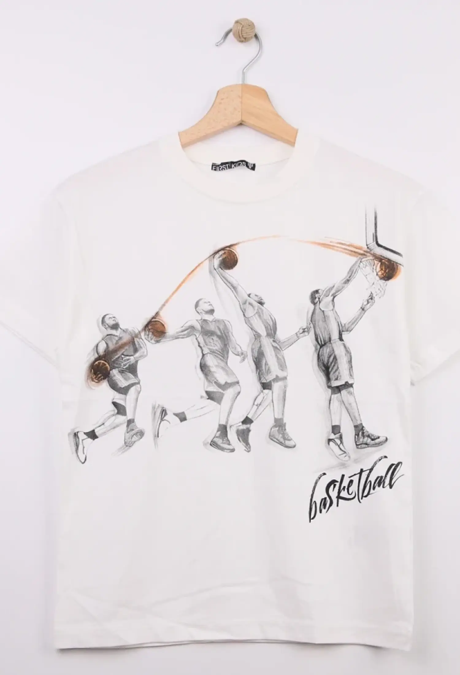 Basket Baskılı Erkek Tişört - Brand: FİRST KİDS - Kids & Bby Clothes From Peralane Kids Turkey