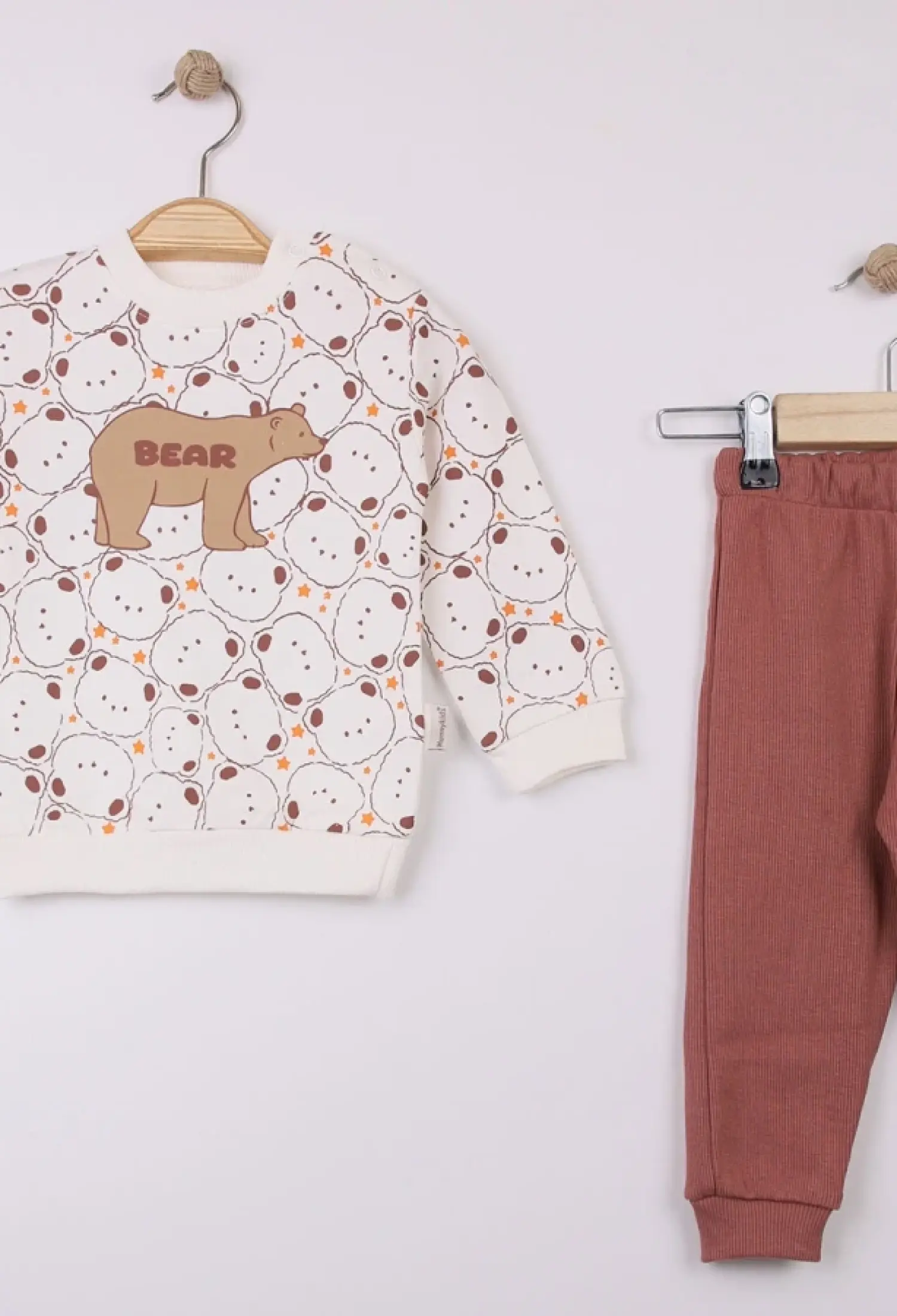 Bear Baskılı Erkek Bebe Takım - Brand: FEELY KİDS - Kids & Bby Clothes From Peralane Kids Turkey