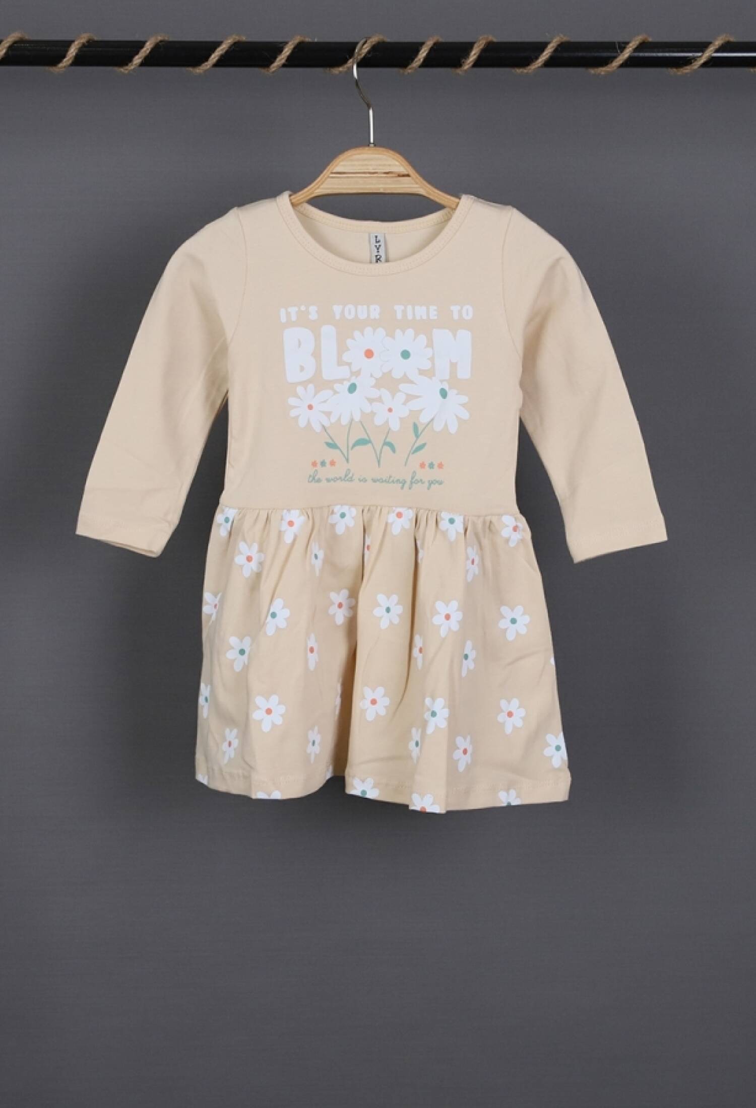 Bloom Baskılı Penye Elbise - Brand: LYRA KİDS - Kids & Bby Clothes From Peralane Kids Turkey