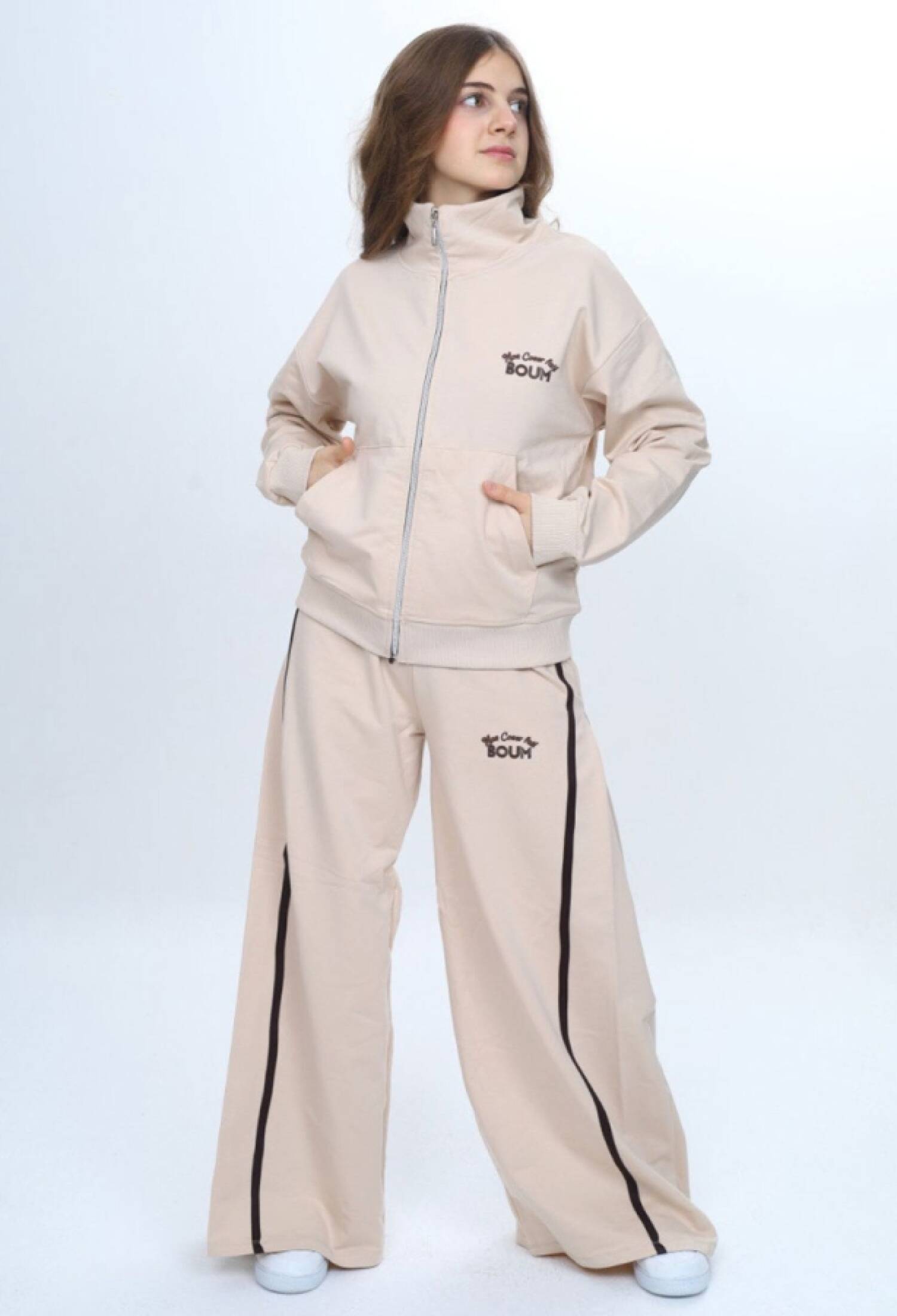 Boum Baskılı Fermuarlı Kız Takım - Brand: VIZVIZ - Kids & Bby Clothes From Peralane Kids Turkey