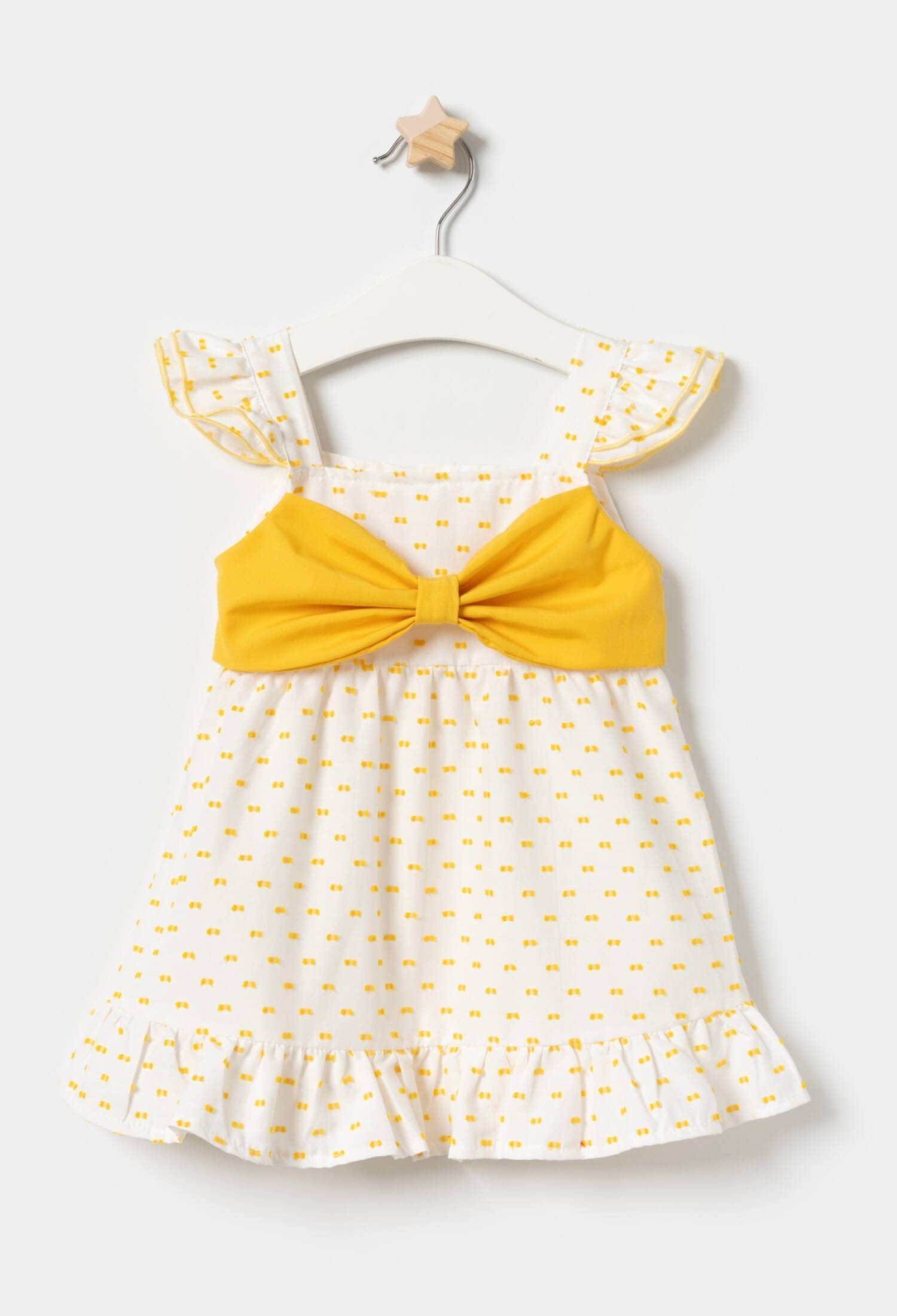Bow-Strap Baby Girl Dress (9/12 Months-2/3 Years) - 25347 - Brand: Miniloox - Kids & Bby Clothes From Peralane Kids Turkey
