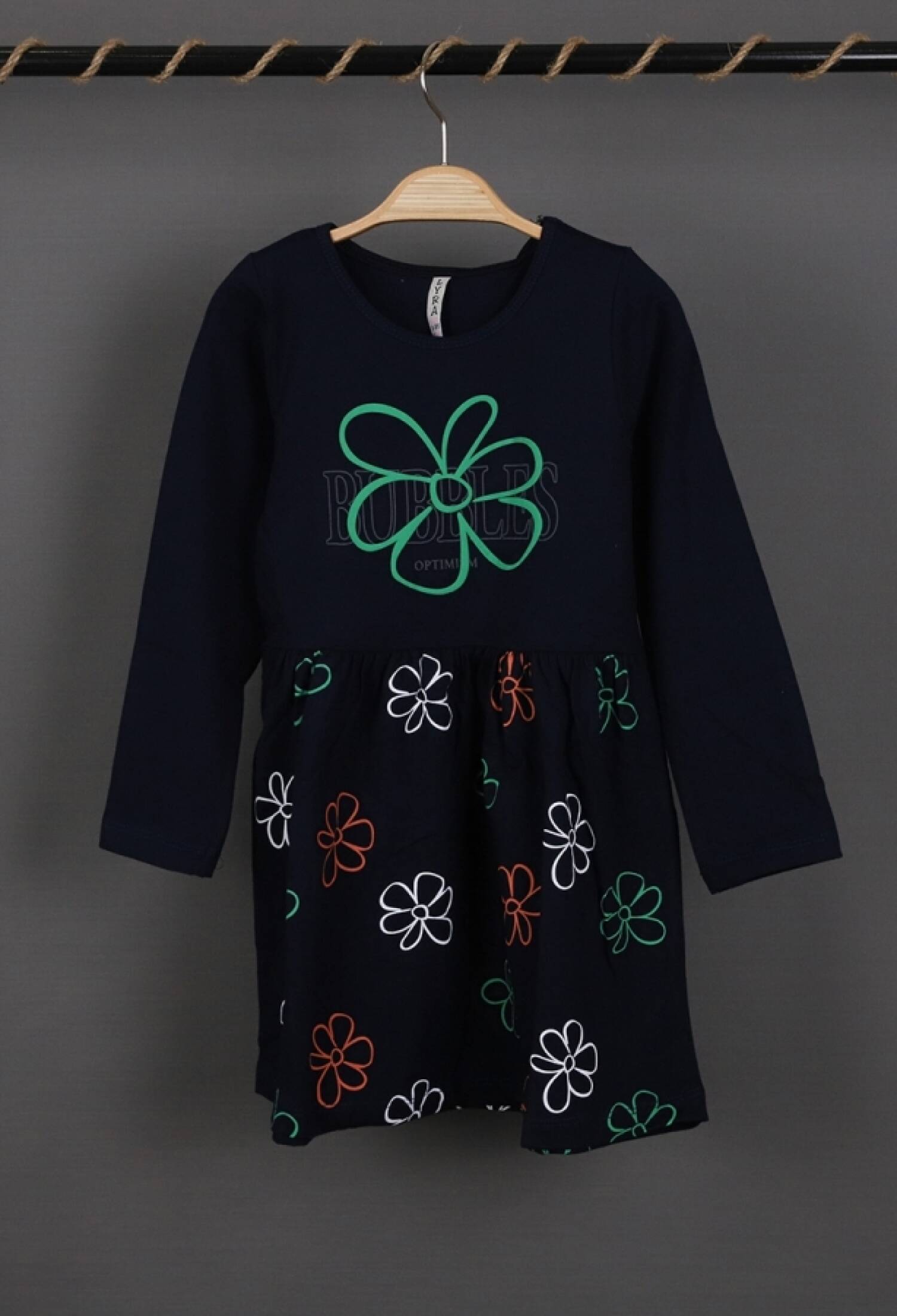 Bubbles Baskılı Penye Elbise - Brand: LYRA KİDS - Kids & Bby Clothes From Peralane Kids Turkey