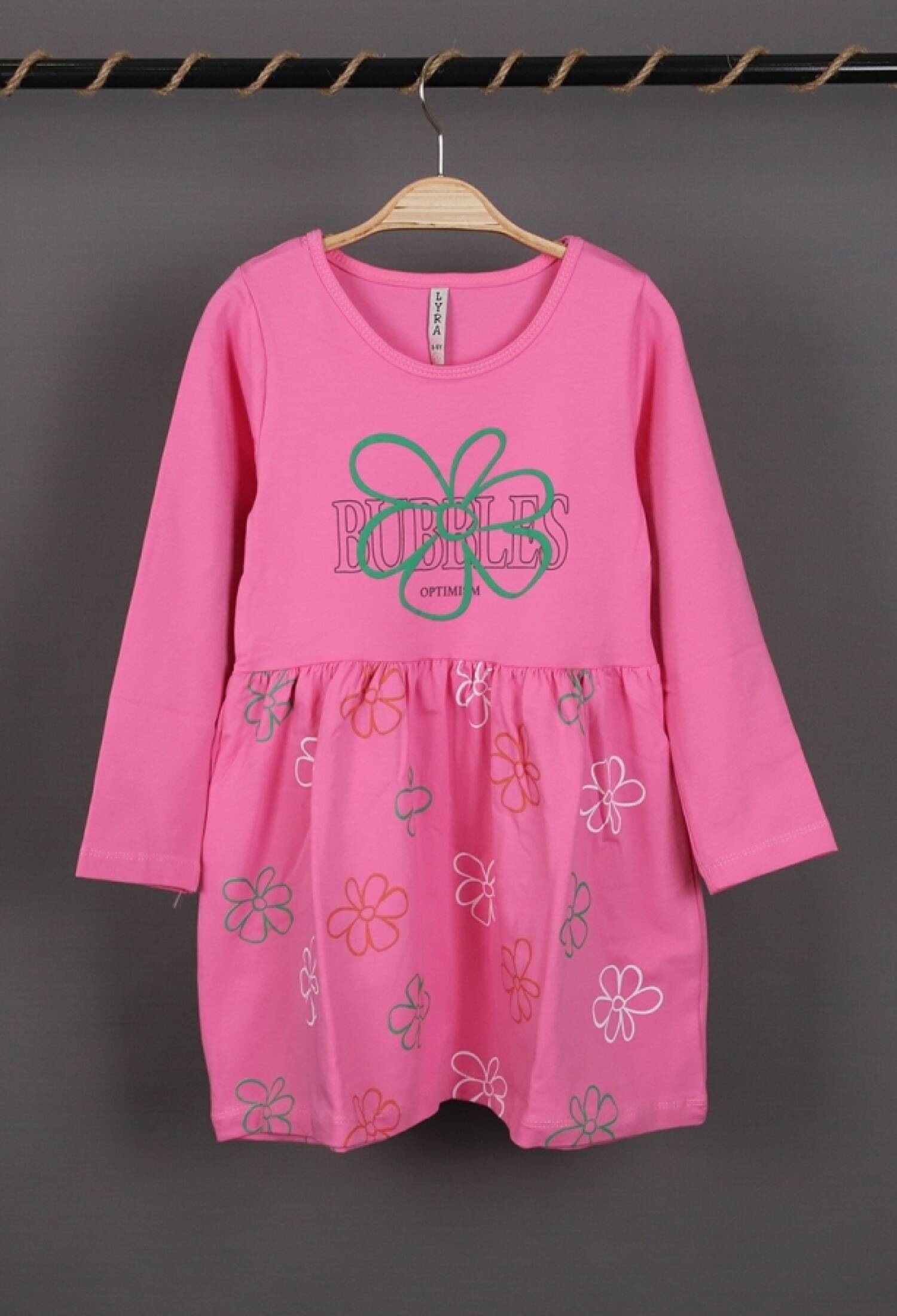 Bubbles Baskılı Penye Elbise - Brand: LYRA KİDS - Kids & Bby Clothes From Peralane Kids Turkey