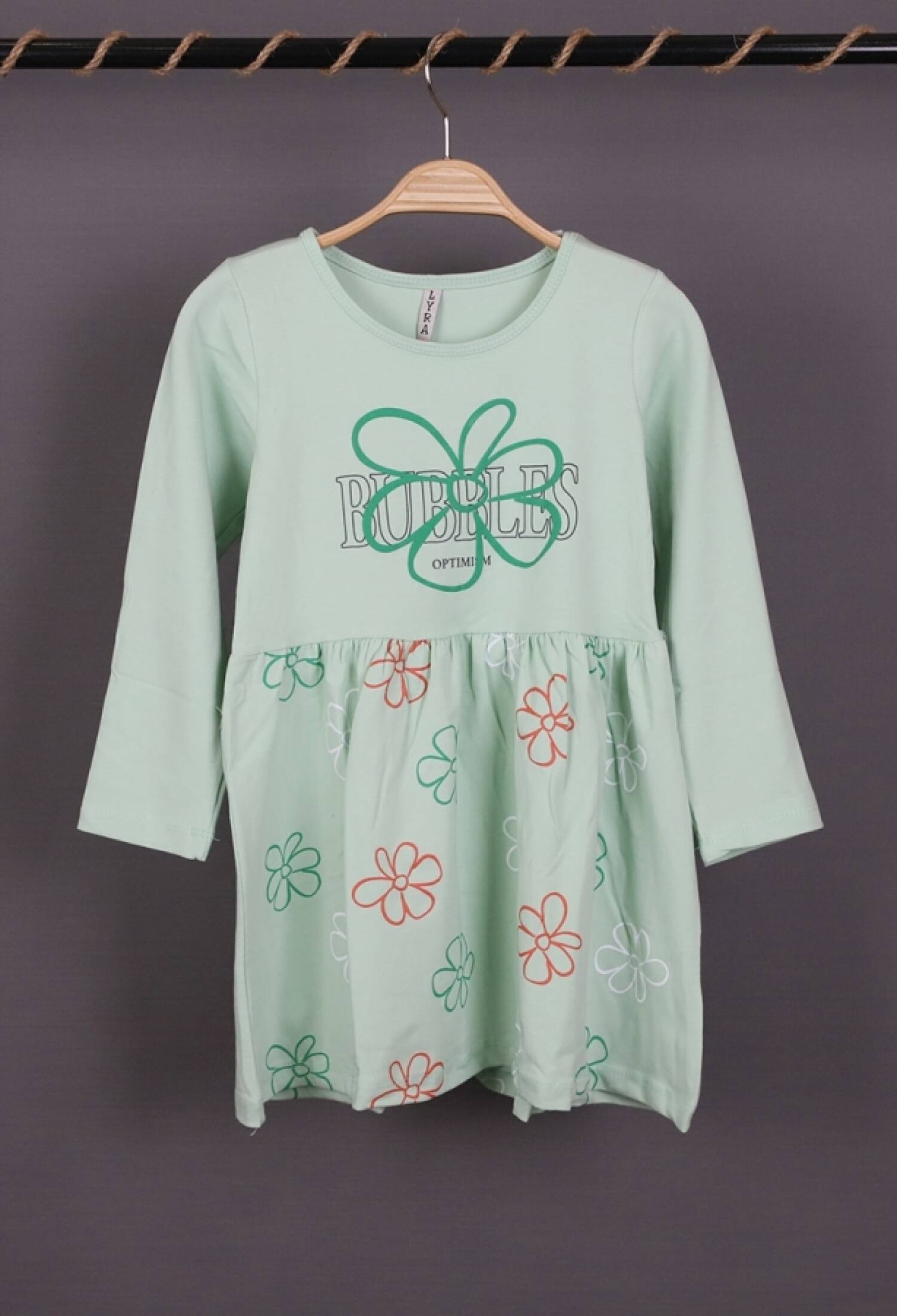 Bubbles Baskılı Penye Elbise - Brand: LYRA KİDS - Kids & Bby Clothes From Peralane Kids Turkey