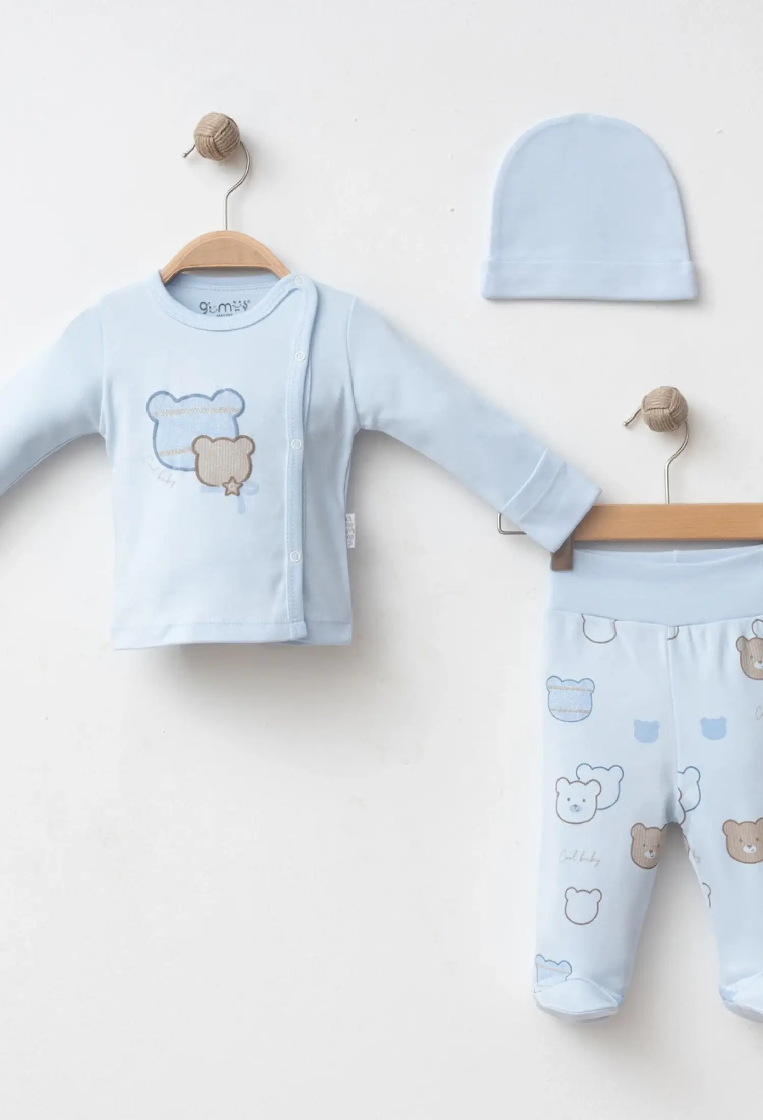 COOL BEAR 3 PIECE SET - 5019 - Brand: Gümüş Baby - Kids & Bby Clothes From Peralane Kids Turkey