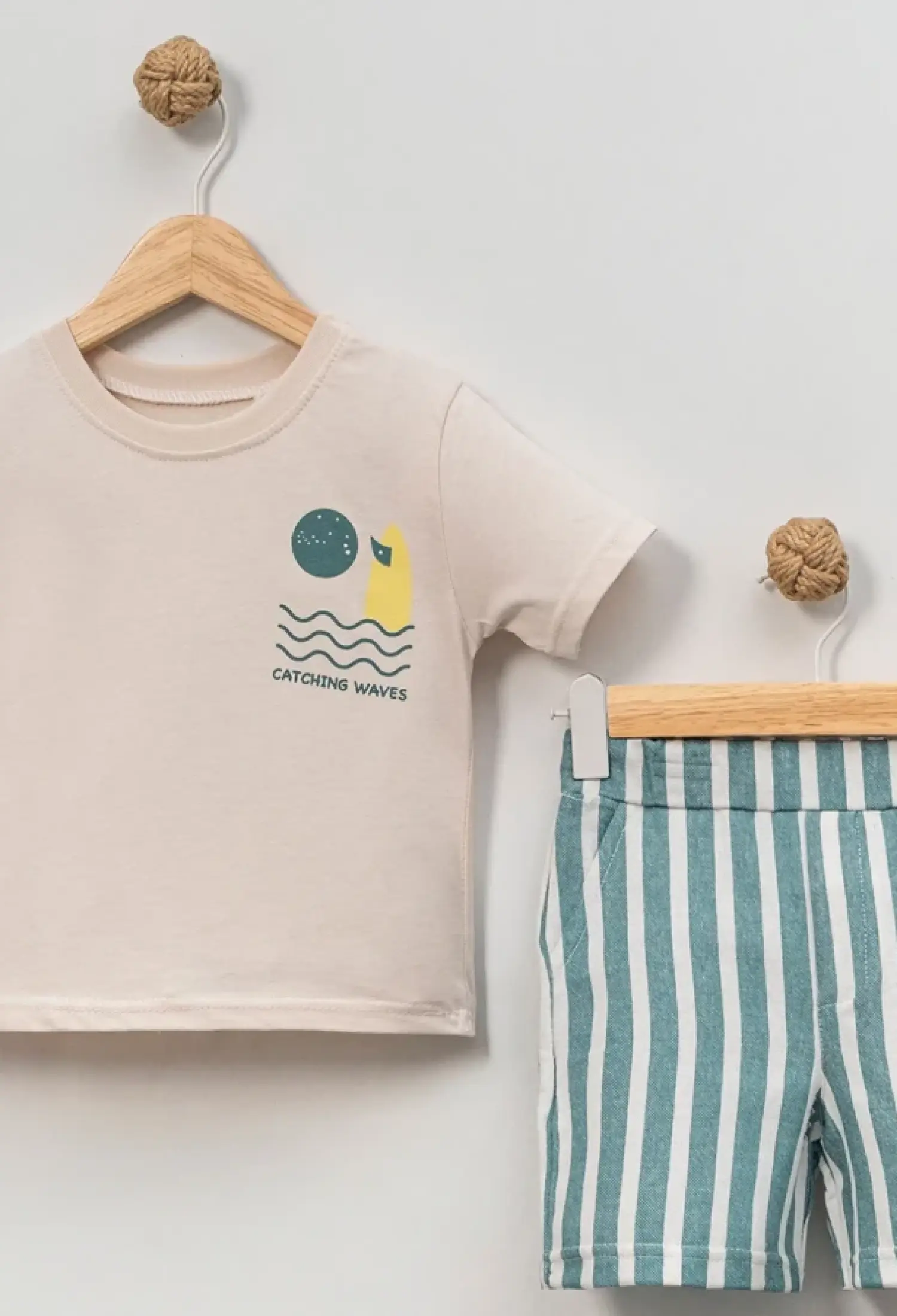 Catching Waves Baskılı Erkek Takım - Brand: EYMUS - Kids & Bby Clothes From Peralane Kids Turkey