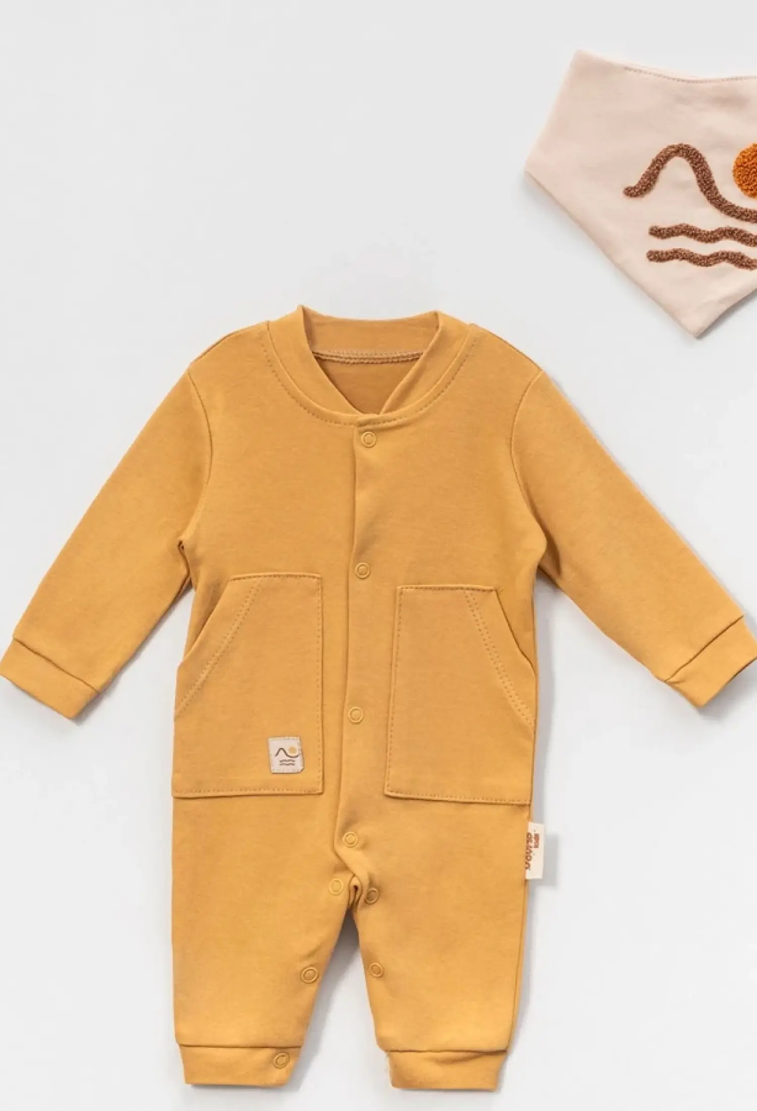 Baby Boy Romper with Pocket Detail