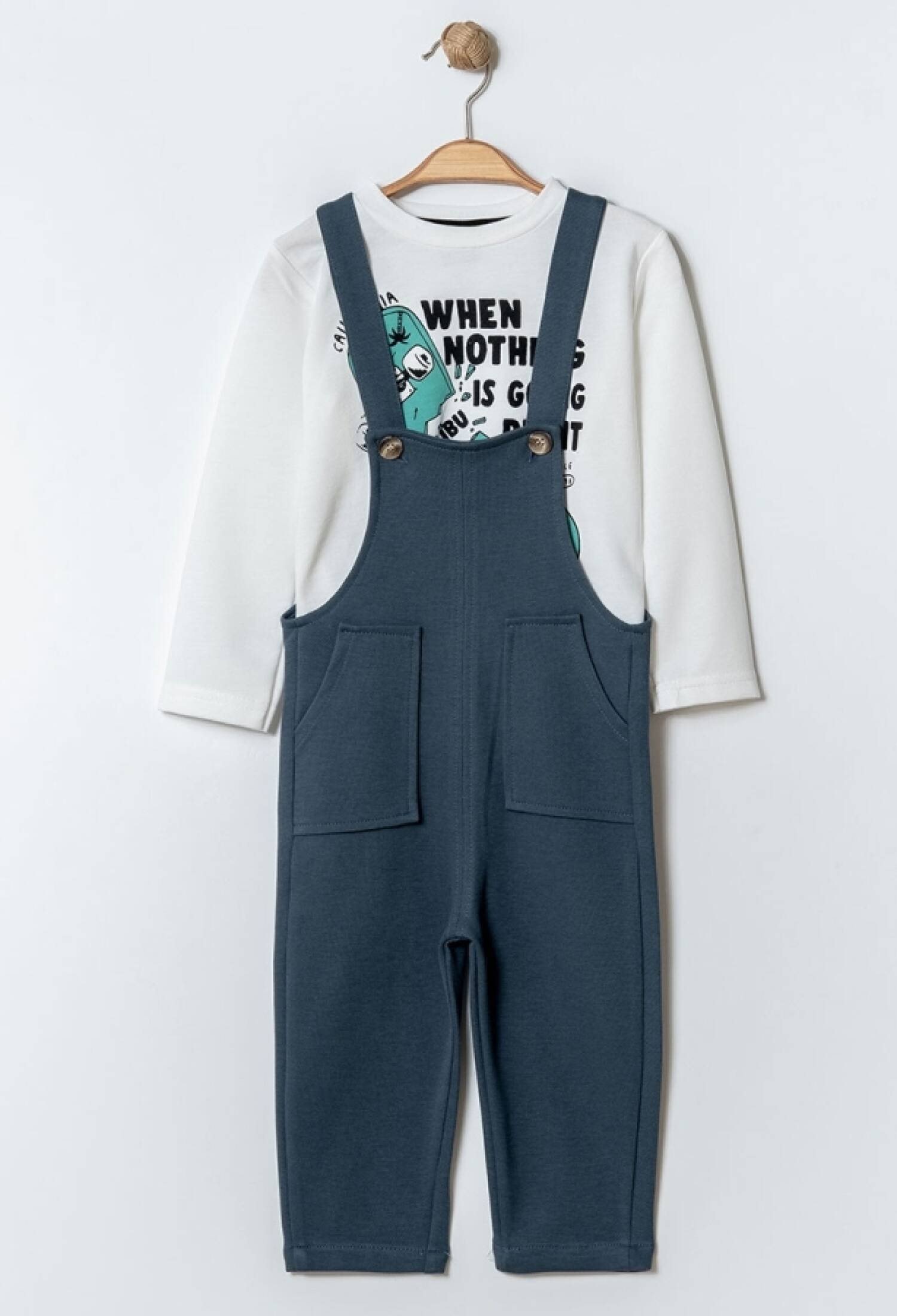 Baby Boy Overalls Set with Pockets