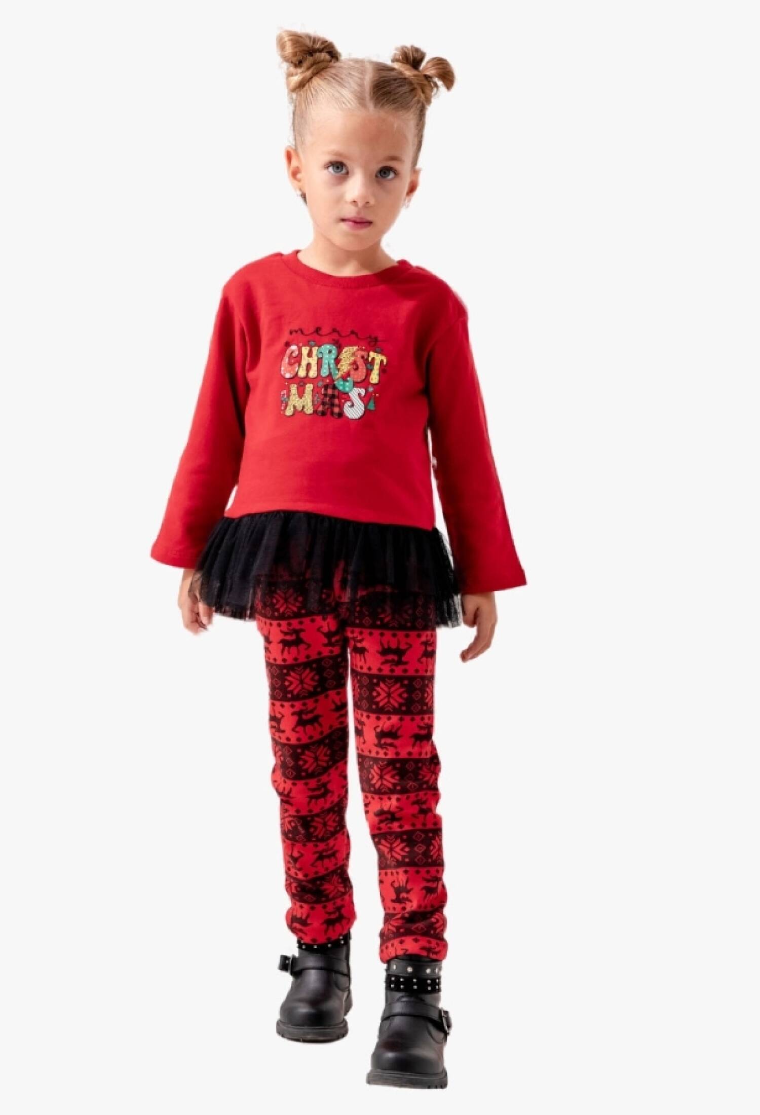 Christmas Baskılı Noel Yılbaşı Kız Takım - Brand: LYRA KİDS - Kids & Bby Clothes From Peralane Kids Turkey