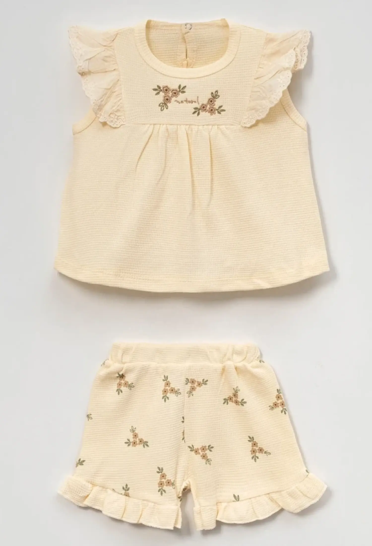 Çiçek Baskılı Kız Bebe Takım - Brand: VOVİDO - Kids & Bby Clothes From Peralane Kids Turkey