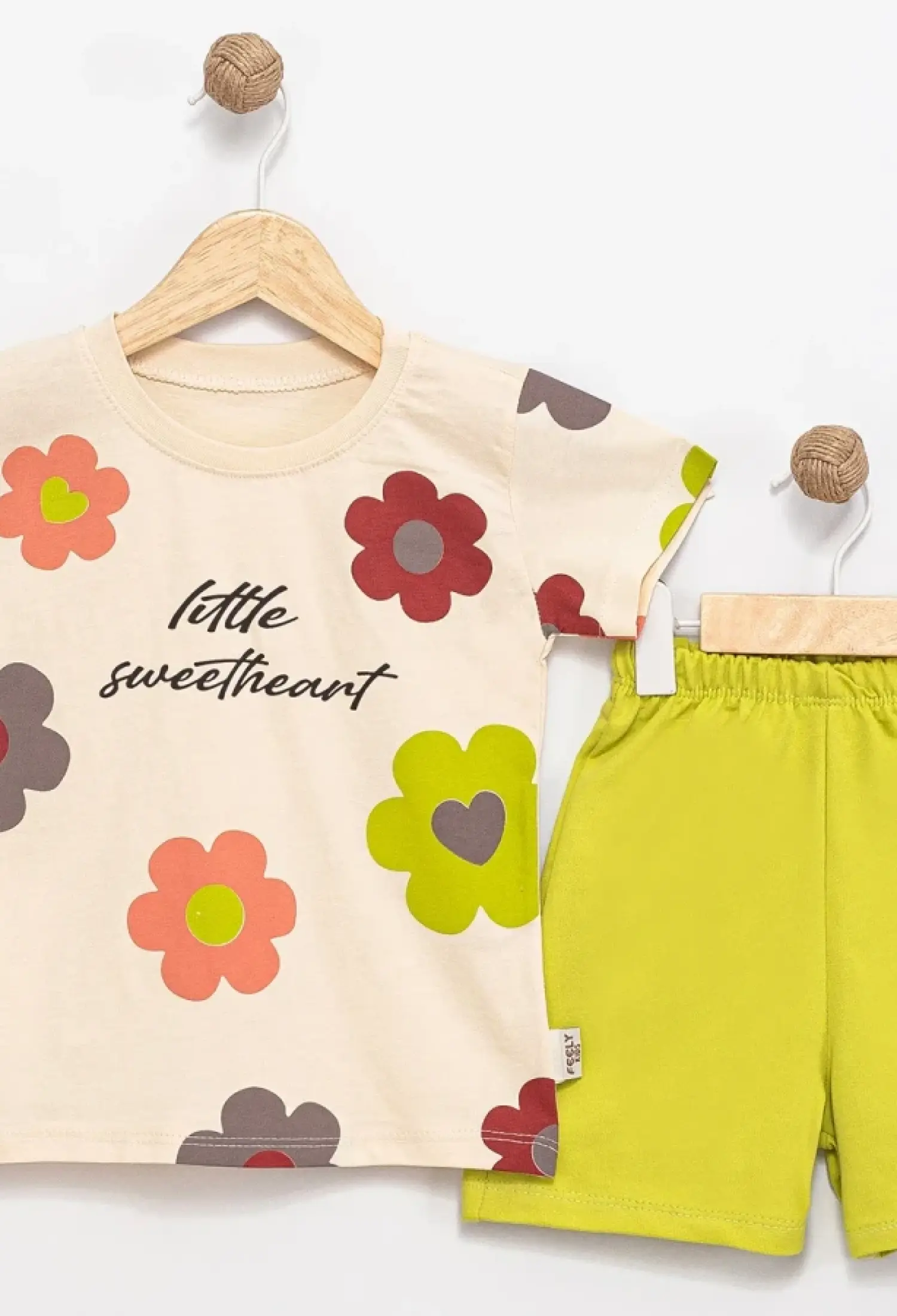 Çiçek Baskılı Kız Bebe Takım - Brand: FEELY KİDS - Kids & Bby Clothes From Peralane Kids Turkey