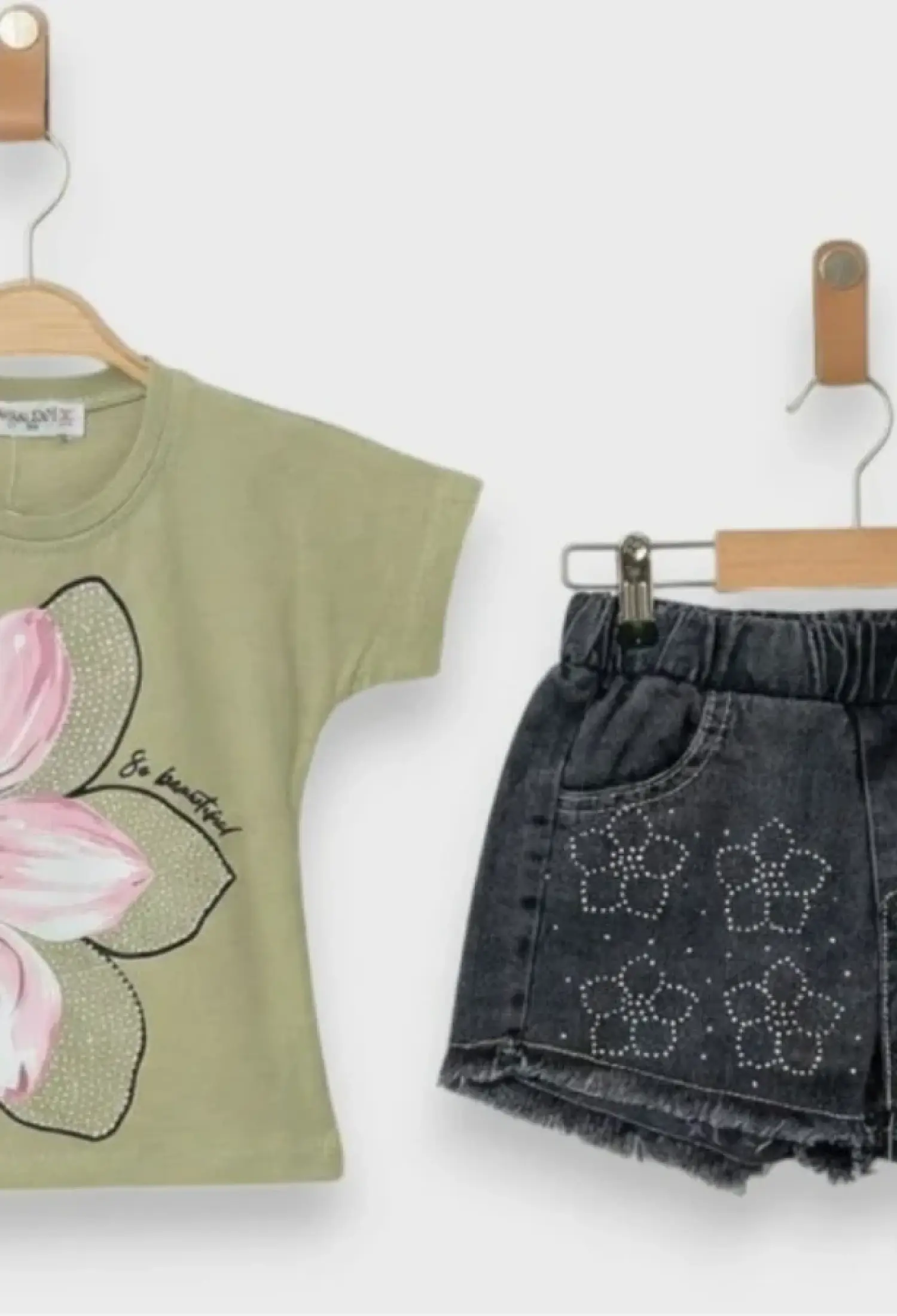 Floral Print Girls' Outfit