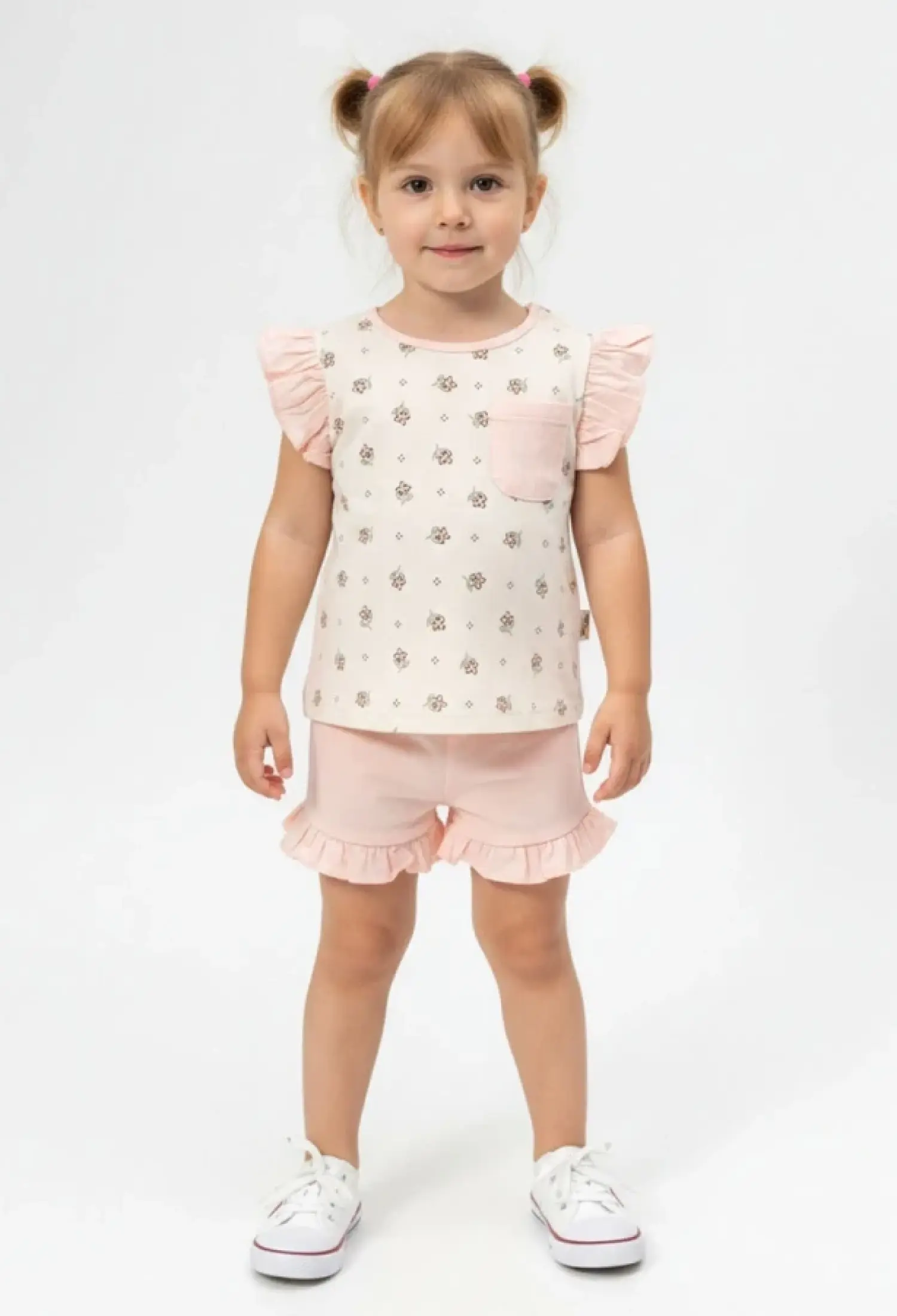 Çiçek Desenli Kız Bebe Takım - Brand: DOLAŞ - Kids & Bby Clothes From Peralane Kids Turkey
