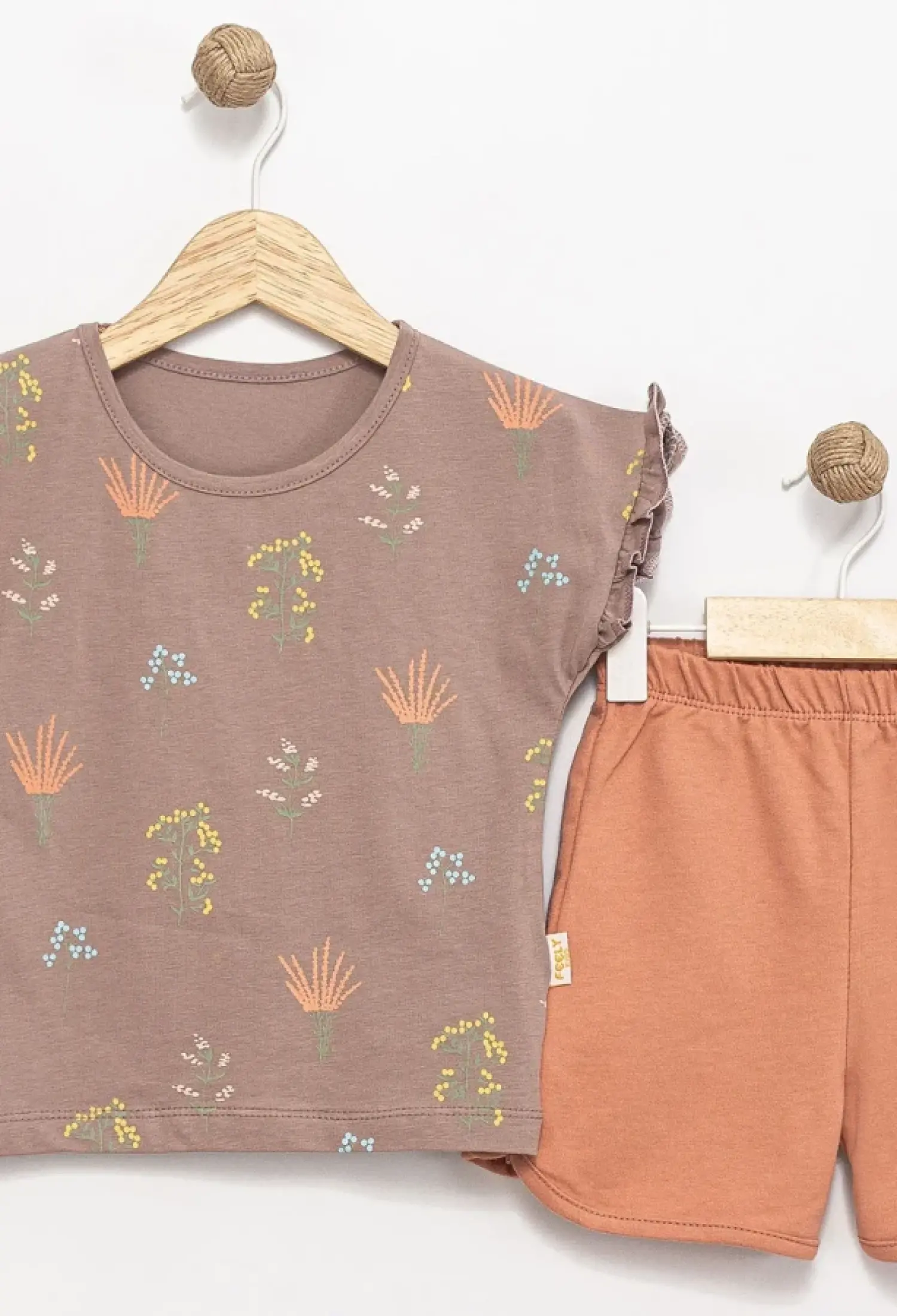 Çiçek Desenli Kız Takım - Brand: FEELY KİDS - Kids & Bby Clothes From Peralane Kids Turkey