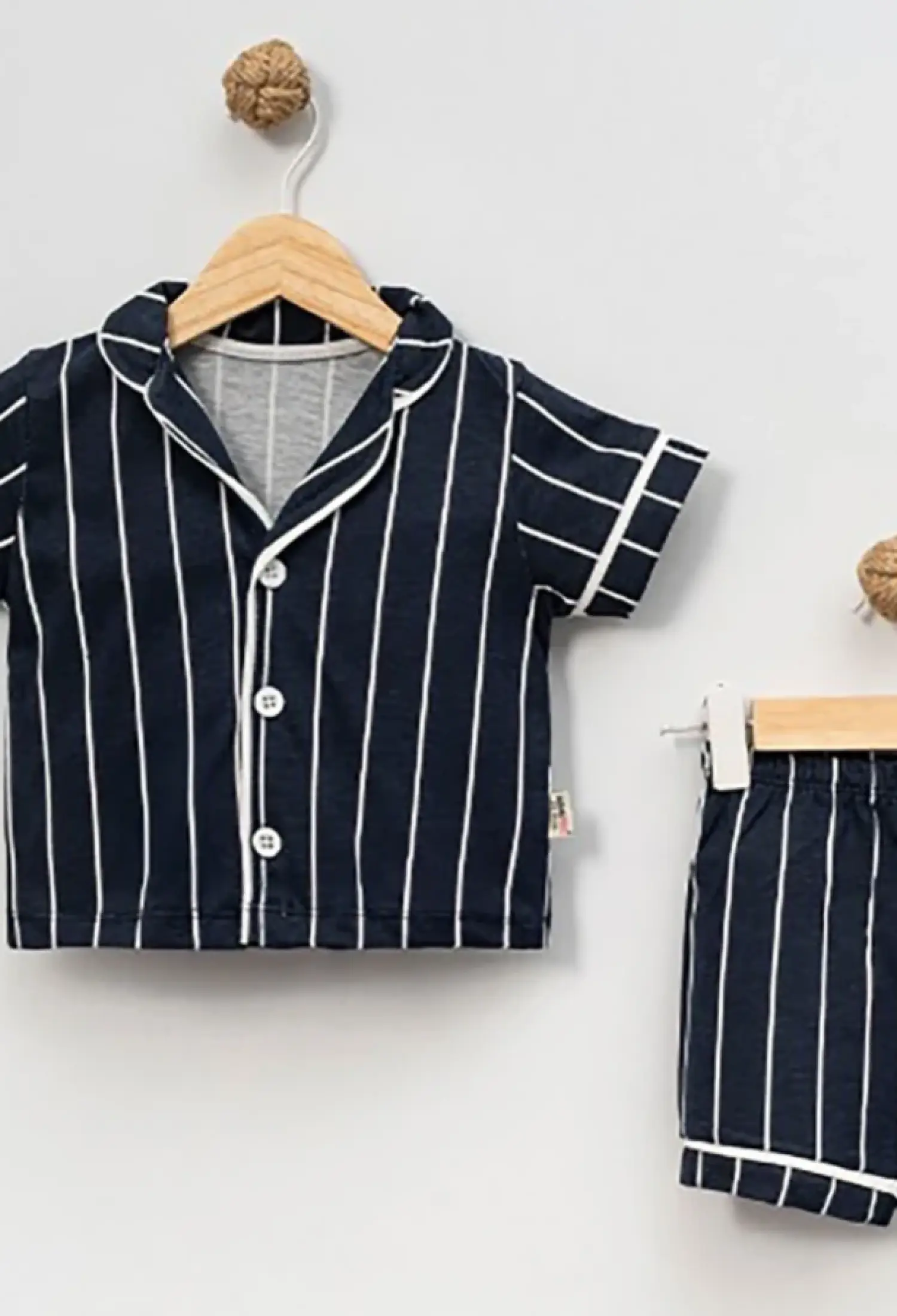 Çizgili Yakalı Düğmeli Erkek Pijama Takım - Brand: DOLAŞ - Kids & Bby Clothes From Peralane Kids Turkey