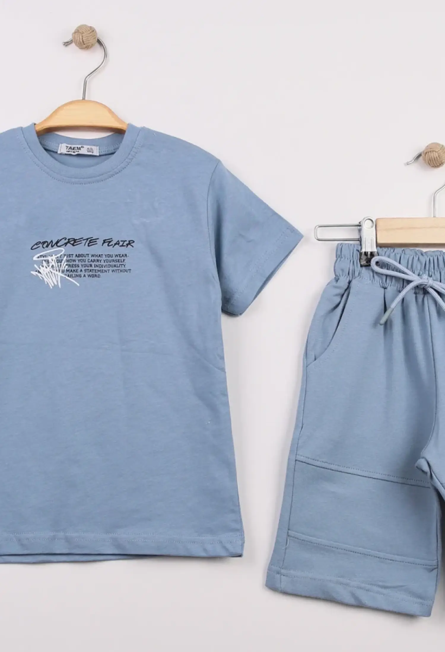 Concrete Baskılı Erkek Takım - Brand: TANEM KİDS - Kids & Bby Clothes From Peralane Kids Turkey