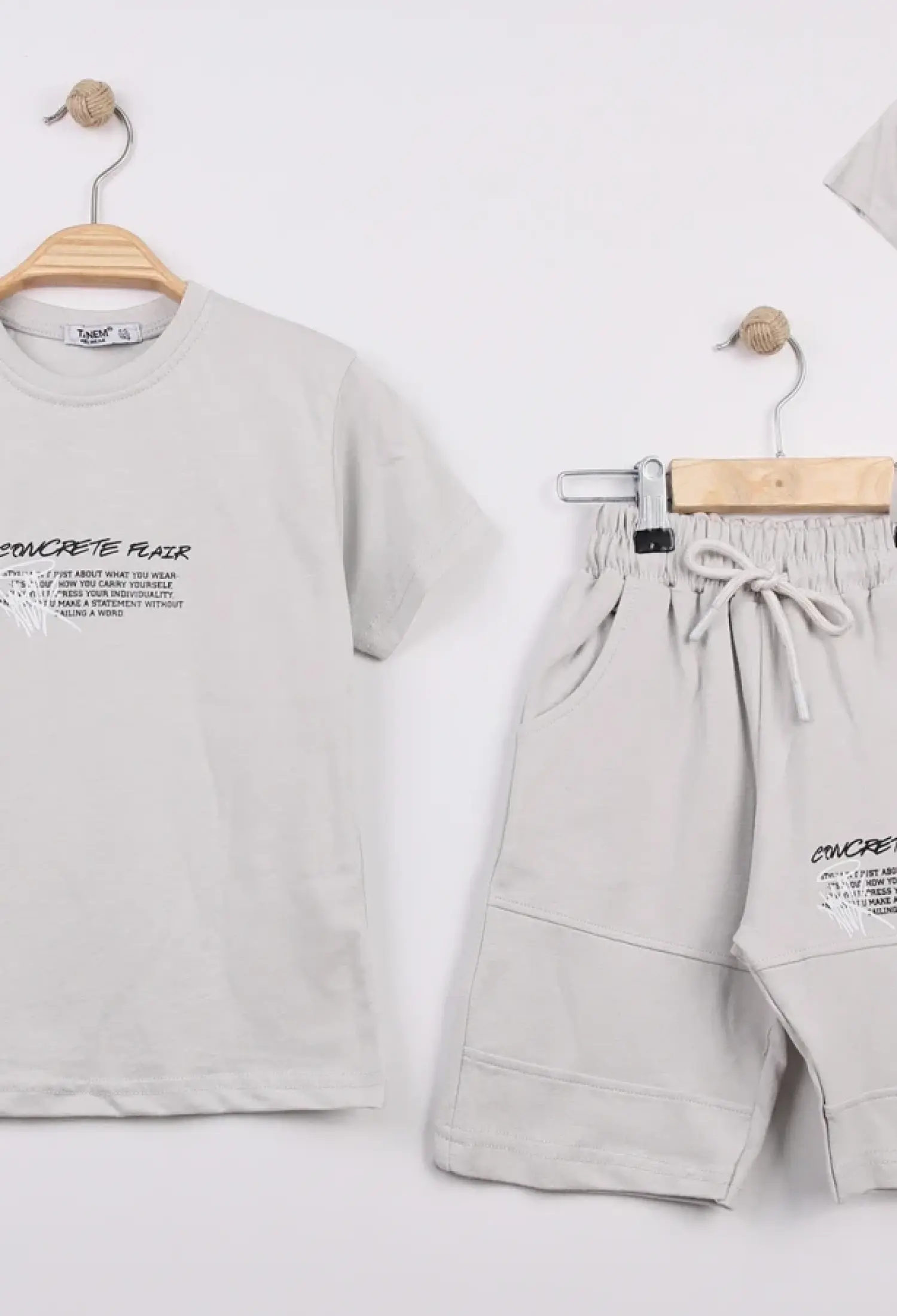 Concrete Baskılı Erkek Takım - Brand: TANEM KİDS - Kids & Bby Clothes From Peralane Kids Turkey