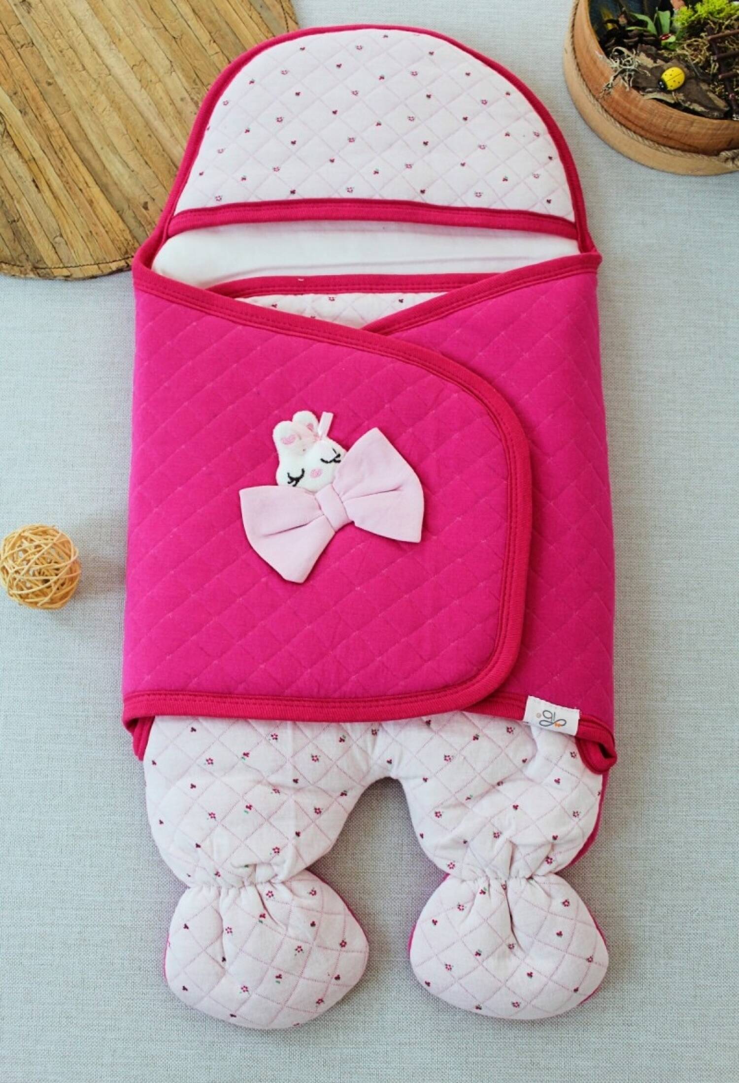 DOUBLE FACE GIRL'S FOOT SWADDLING BABY Tomuycuk 1074-45044
