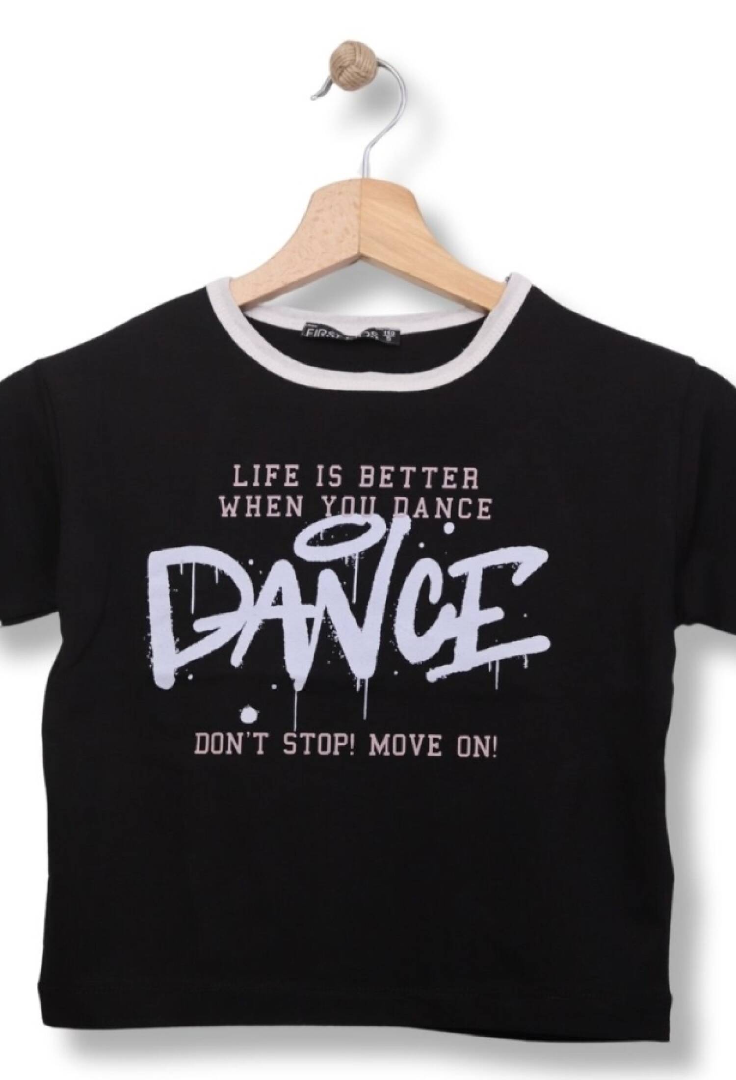 Dance Baskılı Kız Tişört - Brand: FİRST KİDS - Kids & Bby Clothes From Peralane Kids Turkey