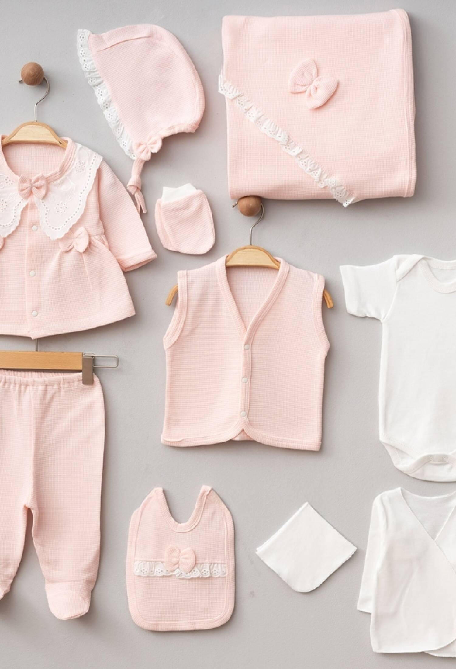 Dantel Detaylı Bebe Kız 10lü Hastane Çıkışı Set - Brand: ZIPIR - Kids & Bby Clothes From Peralane Kids Turkey