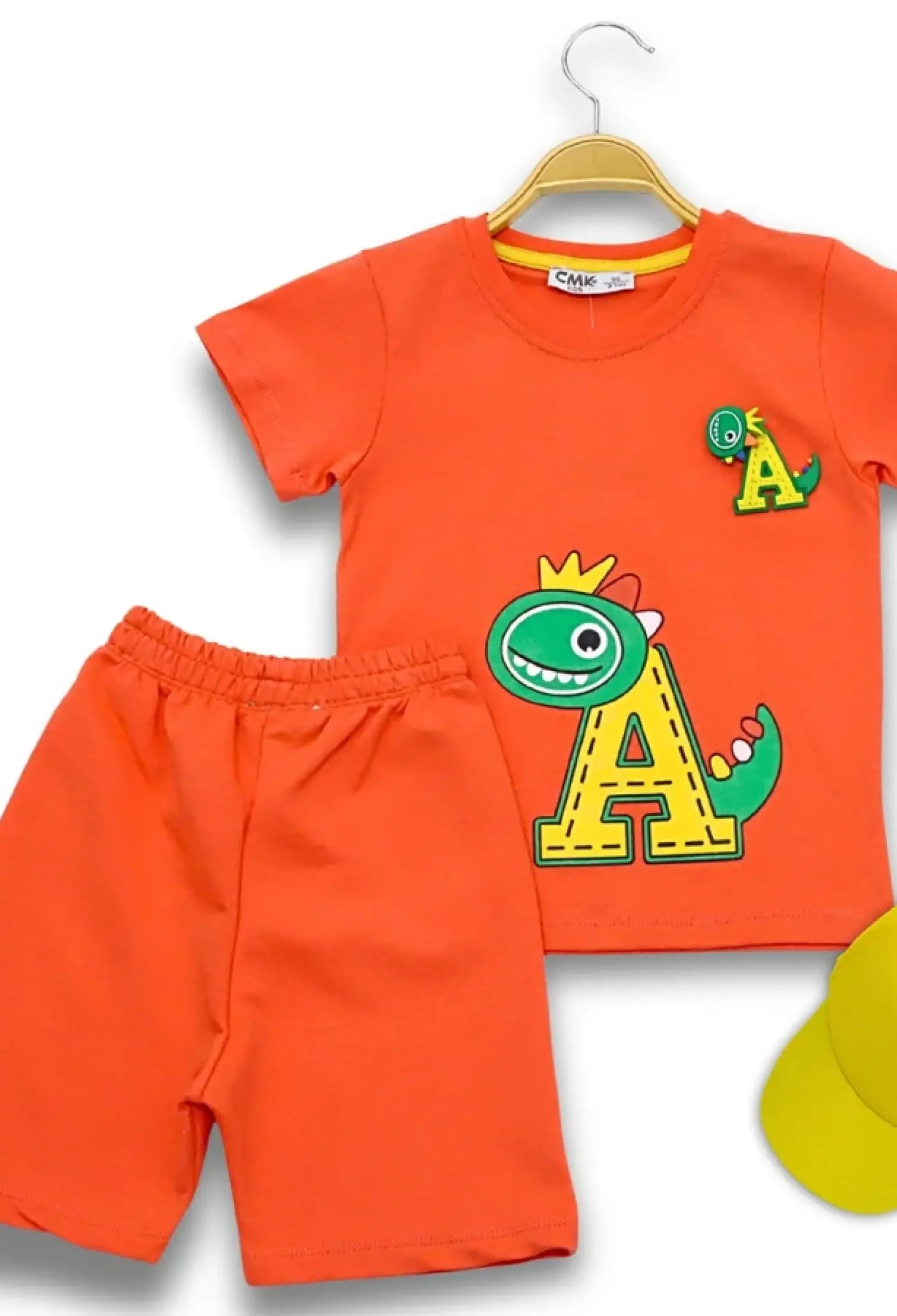 Dino Baskılı Şapkalı Erkek Takım - Brand: CMK - Kids & Bby Clothes From Peralane Kids Turkey