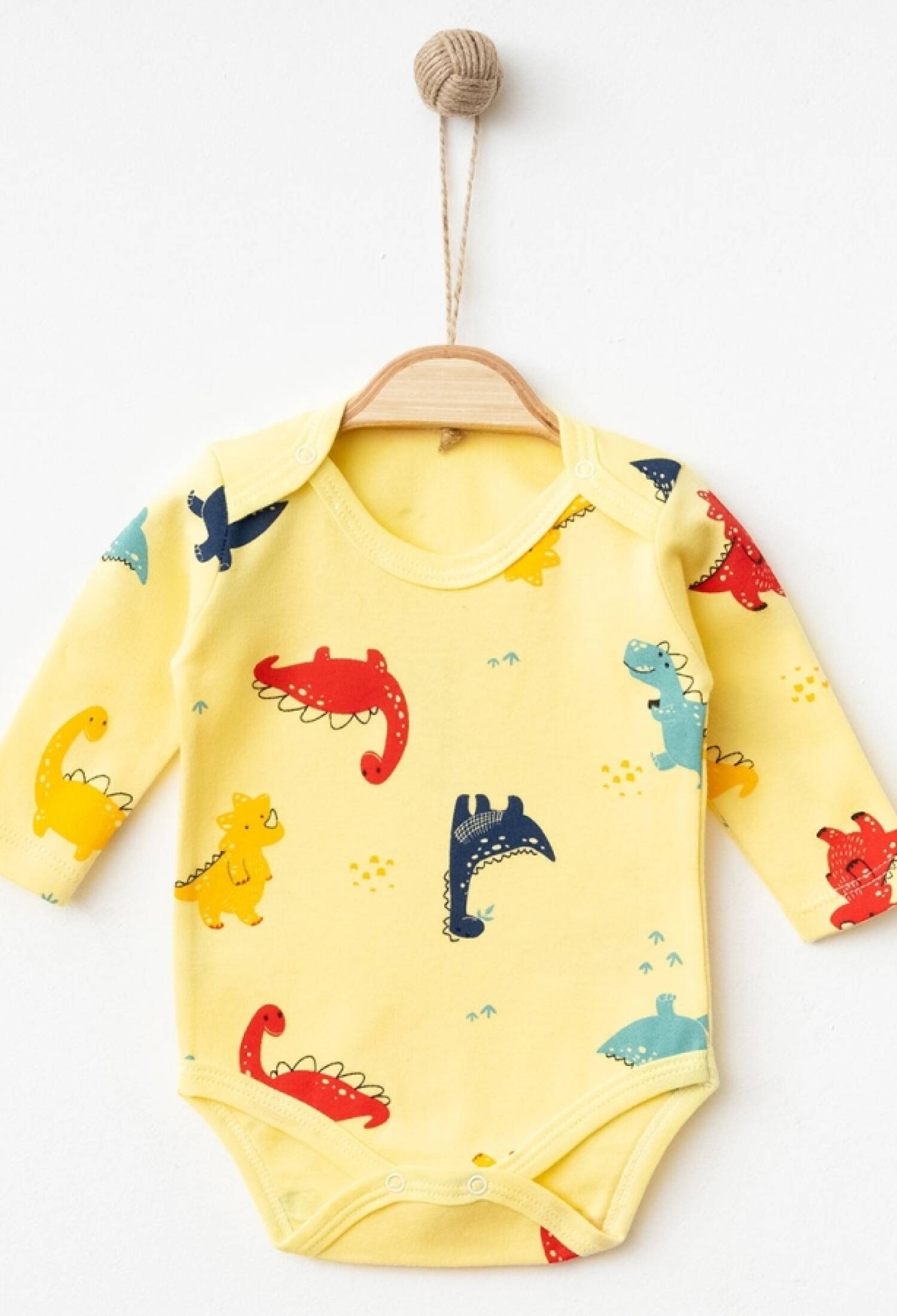 Dinosaur Patterned Baby Boys Snap-Button Bodysuit