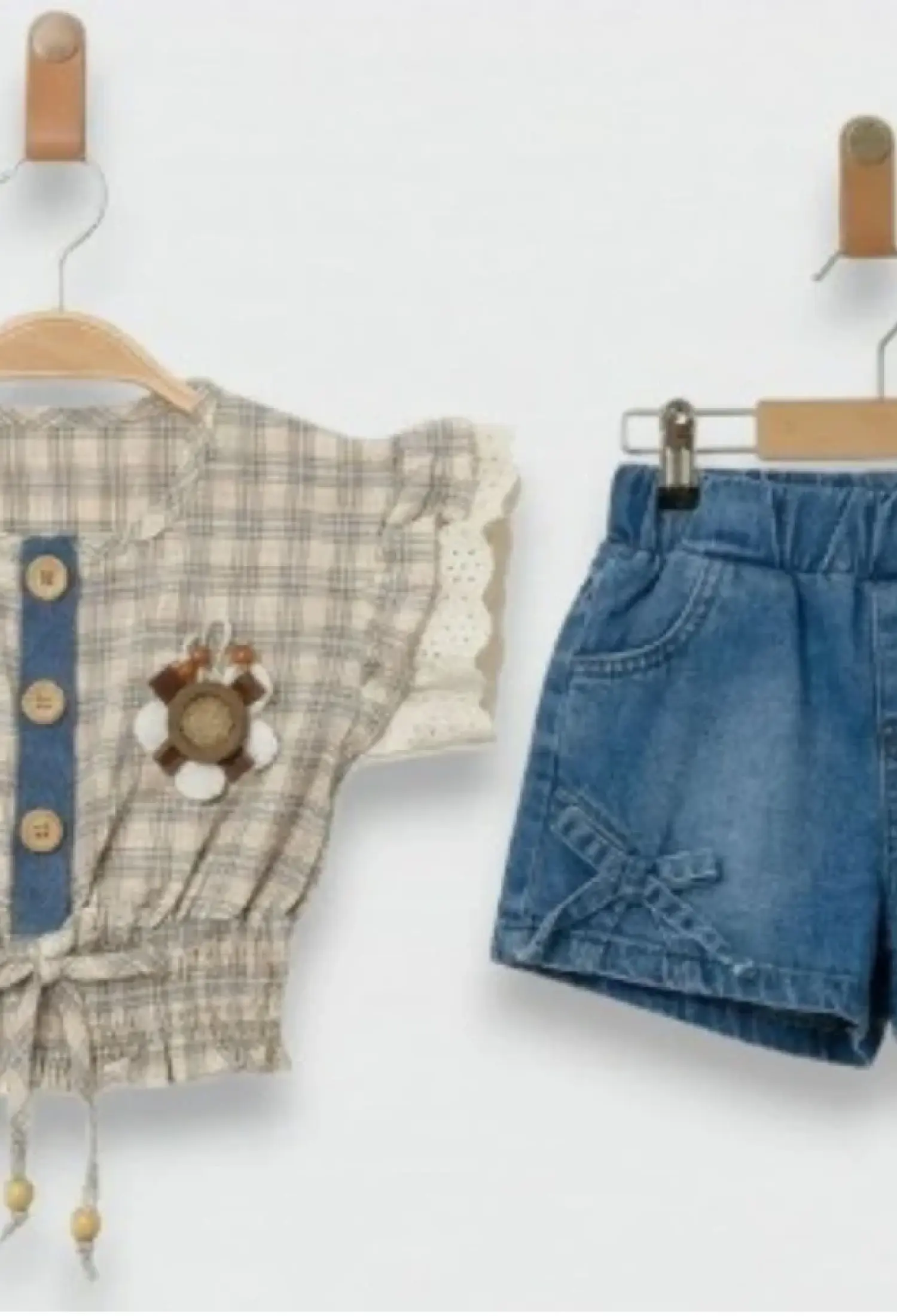 Düğmeli Gömlekli Kız Takım - Brand: SEALY - Kids & Bby Clothes From Peralane Kids Turkey