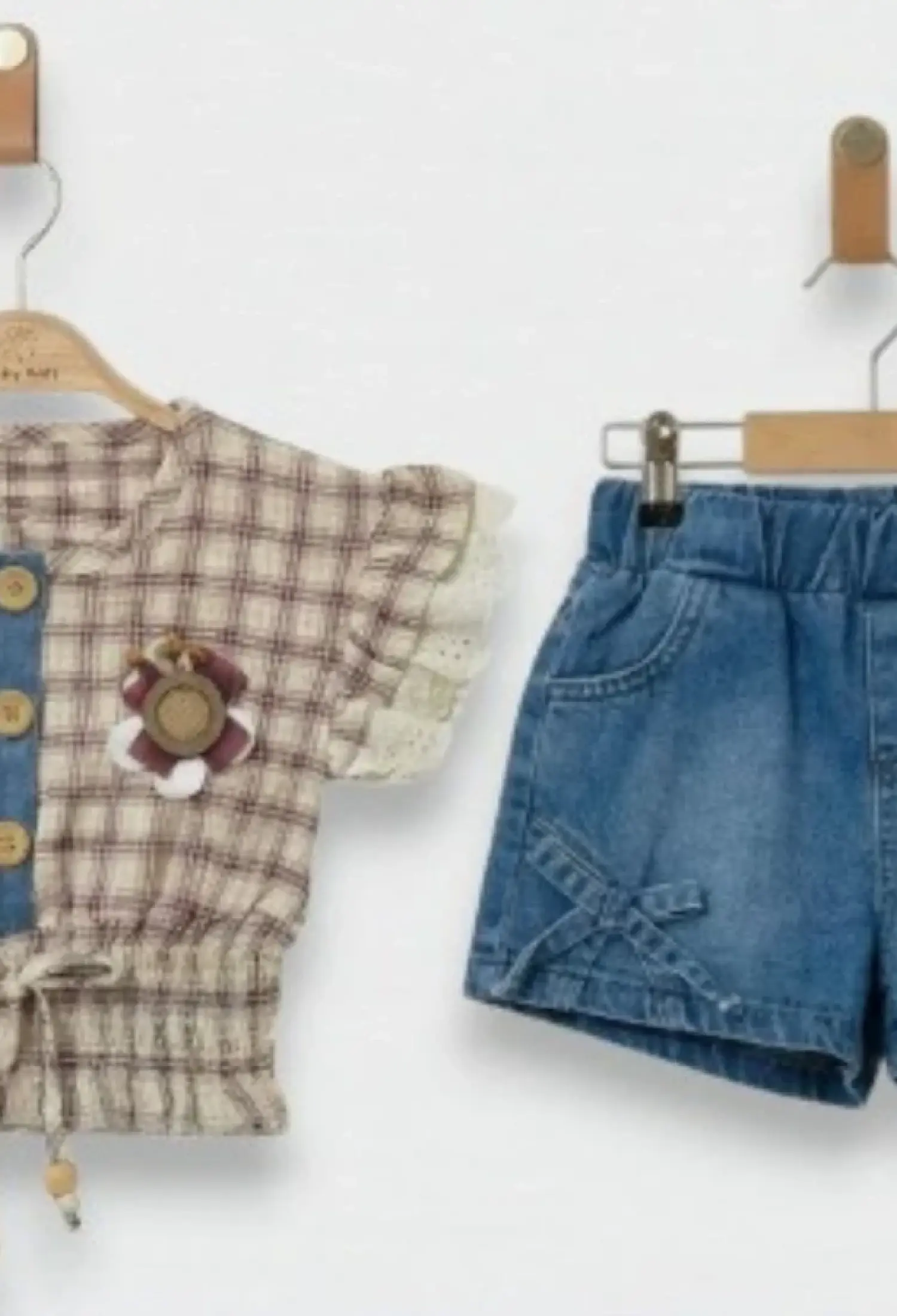 Düğmeli Gömlekli Kız Takım - Brand: SEALY - Kids & Bby Clothes From Peralane Kids Turkey