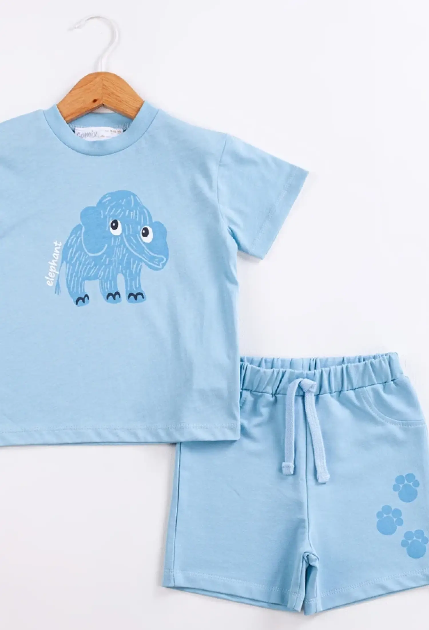 Elephant Baskılı Erkek Bebe Takım - Brand: COMİX - Kids & Bby Clothes From Peralane Kids Turkey