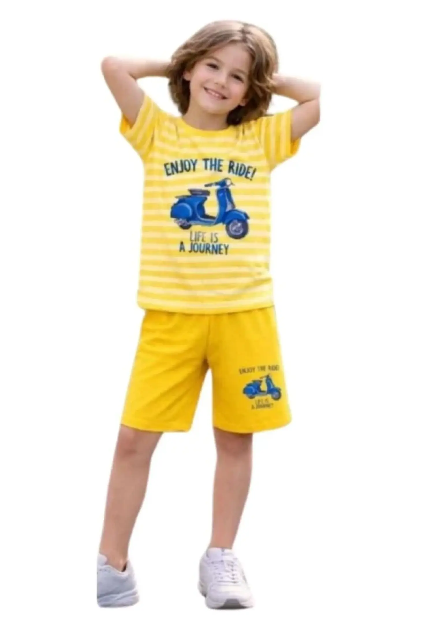 Enjoy The Ride Baskılı Erkek Takım - Brand: PALM LİFE - Kids & Bby Clothes From Peralane Kids Turkey