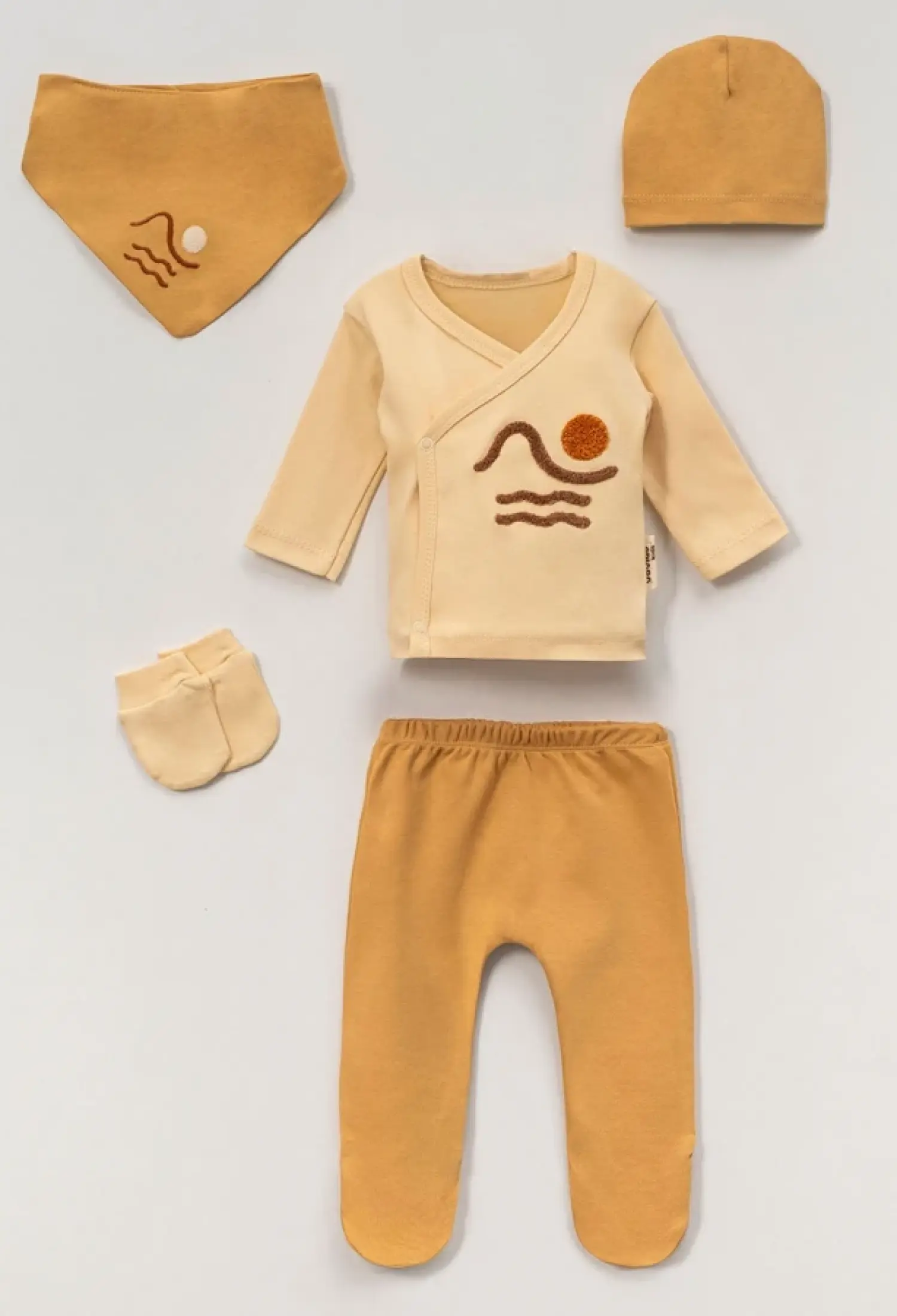 Erkek Bebe 5li Hastane Çıkışı Zıbın Set - Brand: VOVİDO - Kids & Bby Clothes From Peralane Kids Turkey