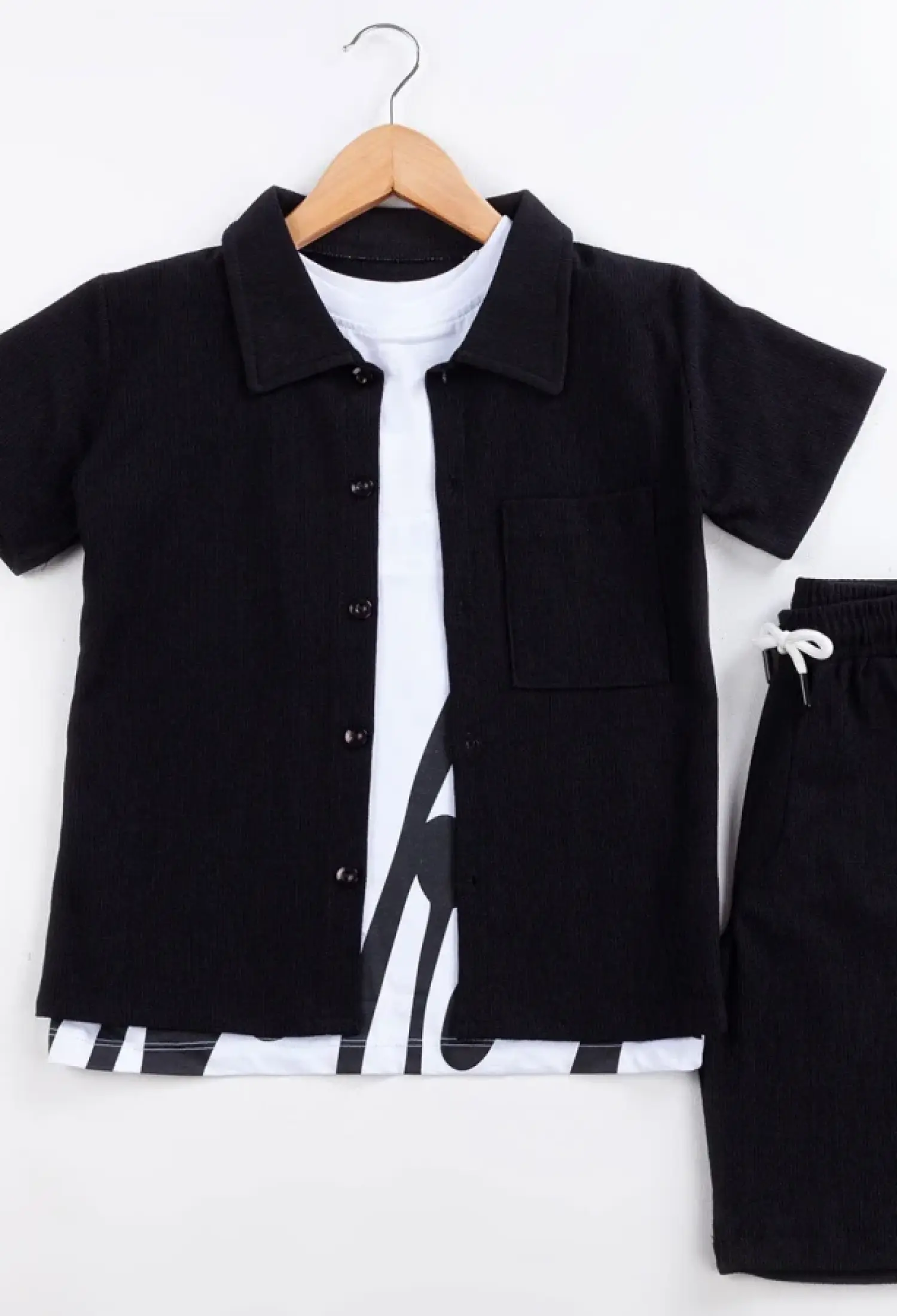 Ex Baskılı Gömleki Üçlü Erkek Takım - Brand: CIVILTI - Kids & Bby Clothes From Peralane Kids Turkey