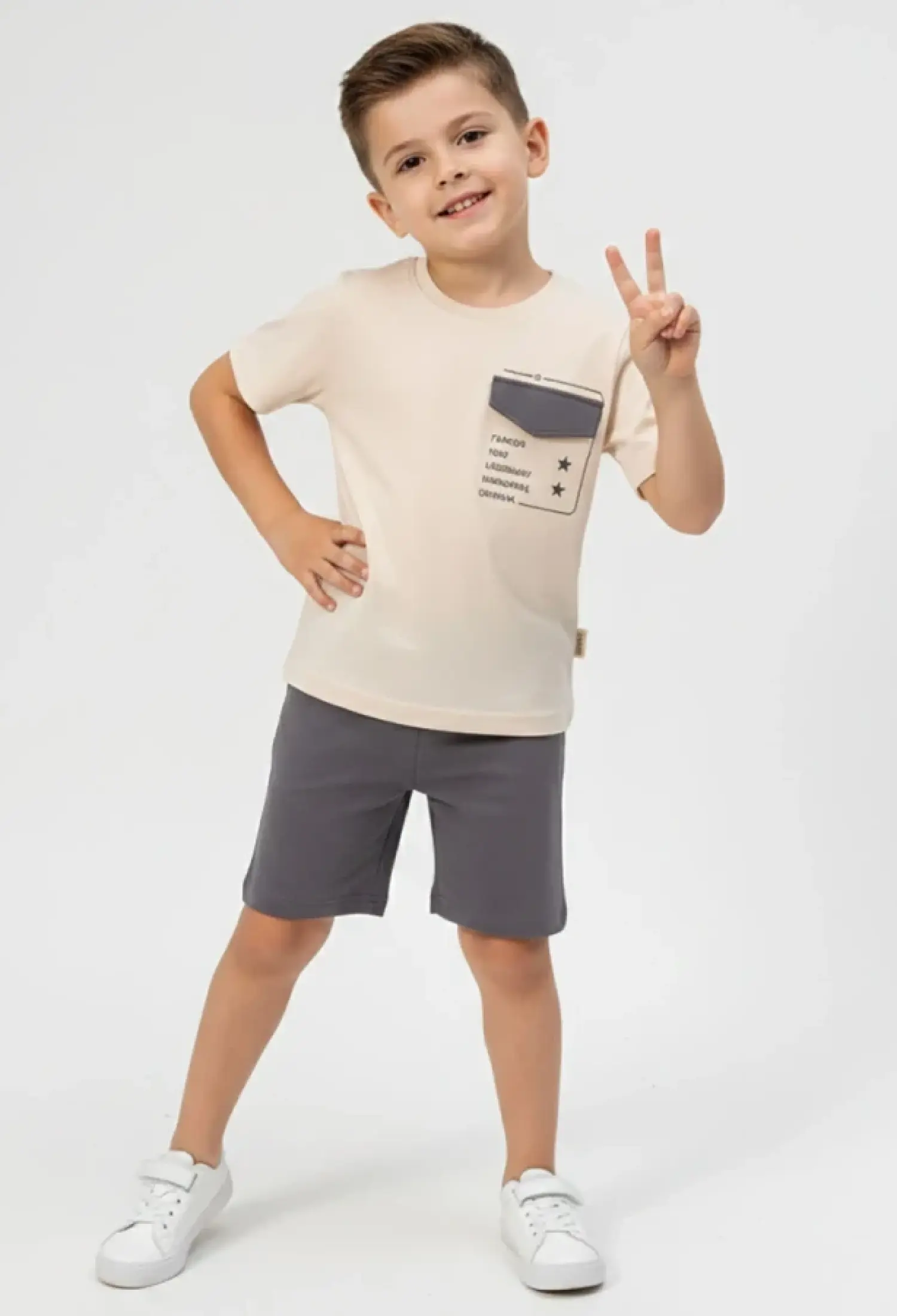 Fashion Baskılı Erkek Takım - Brand: EYMUS - Kids & Bby Clothes From Peralane Kids Turkey