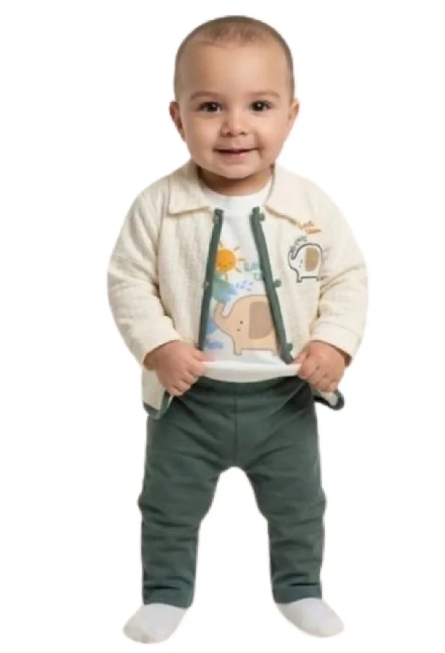 Fil Baskılı Erkek Bebe Takım - Brand: ELCİ BABY - Kids & Bby Clothes From Peralane Kids Turkey