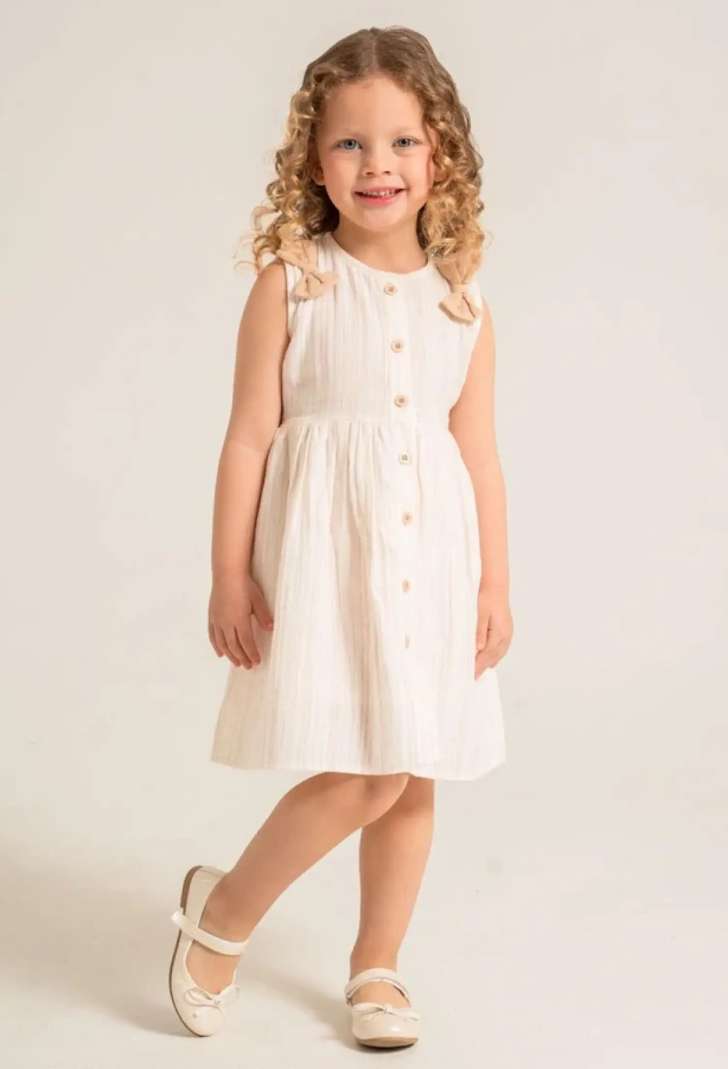 Fiyonk Detaylı Müslin Elbise - Brand: ECOLKIZ - Kids & Bby Clothes From Peralane Kids Turkey