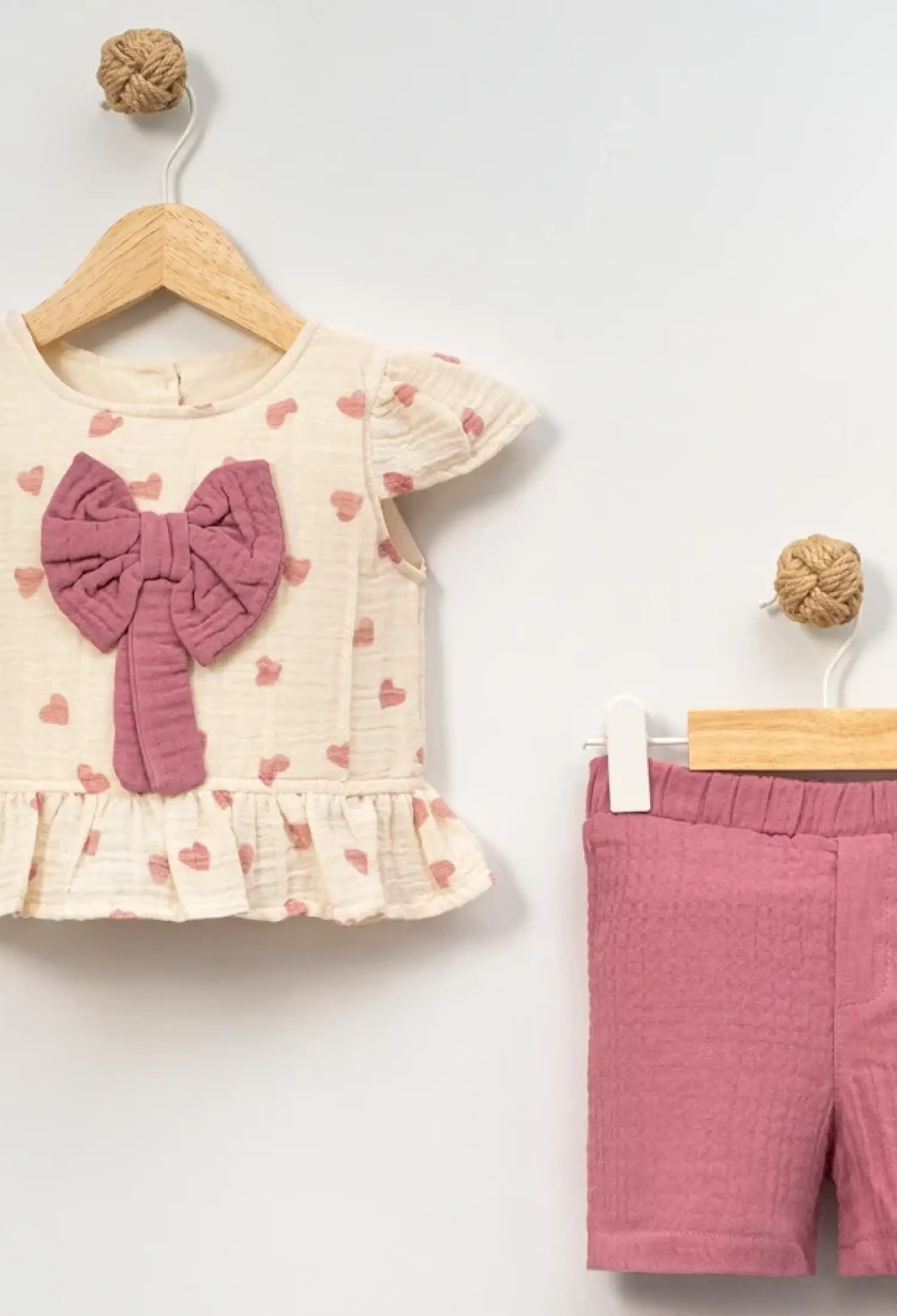 Fiyonk Nakışlı Kız Bebe Takım - Brand: EYMUS - Kids & Bby Clothes From Peralane Kids Turkey