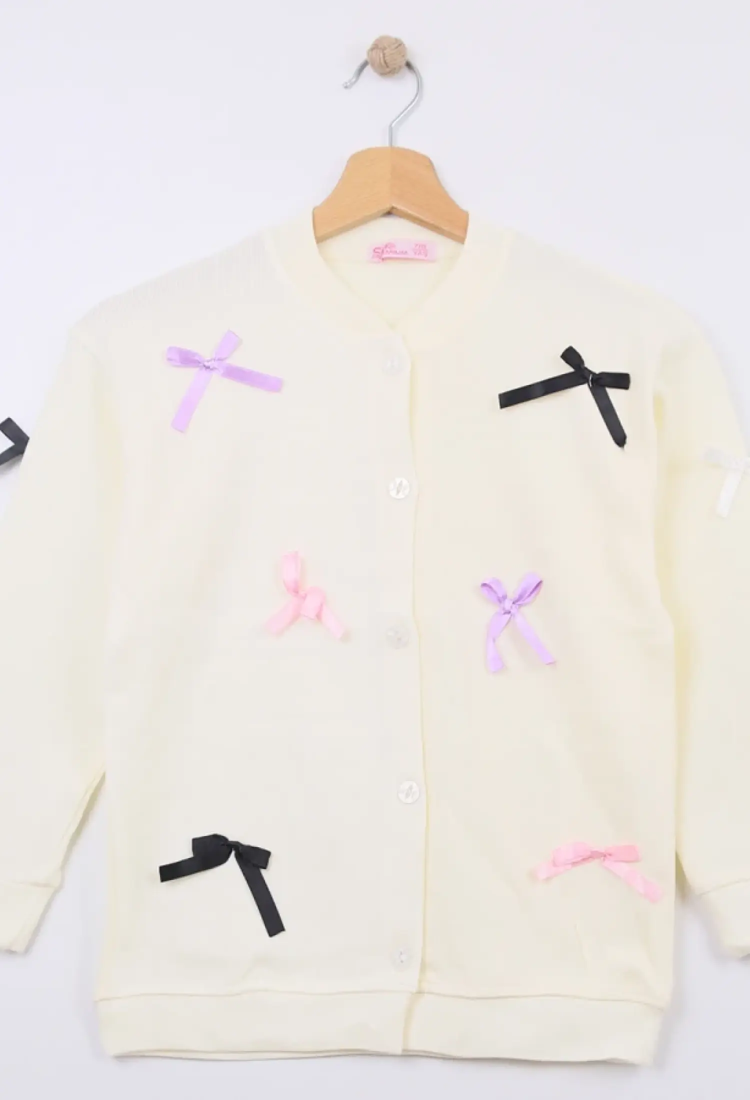 Fiyonk Nakışlı Triko Kız Hırka - Brand: CMK - Kids & Bby Clothes From Peralane Kids Turkey