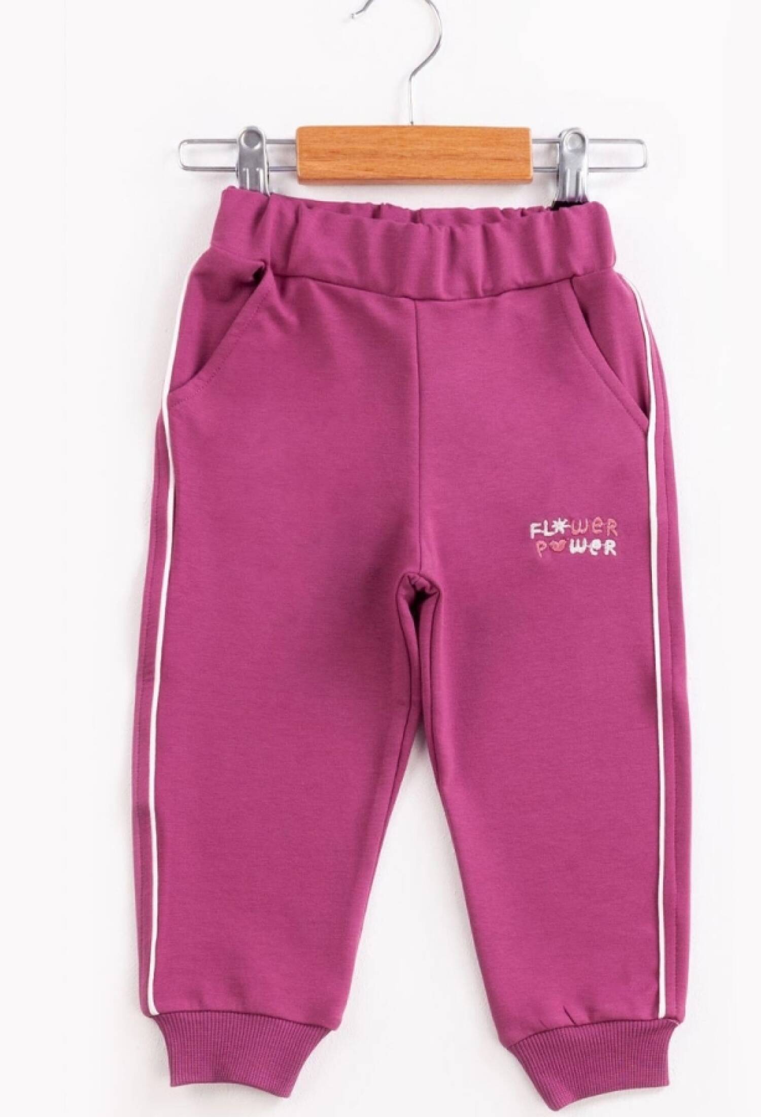 Girl's Single Bottom with Flower Embroidery