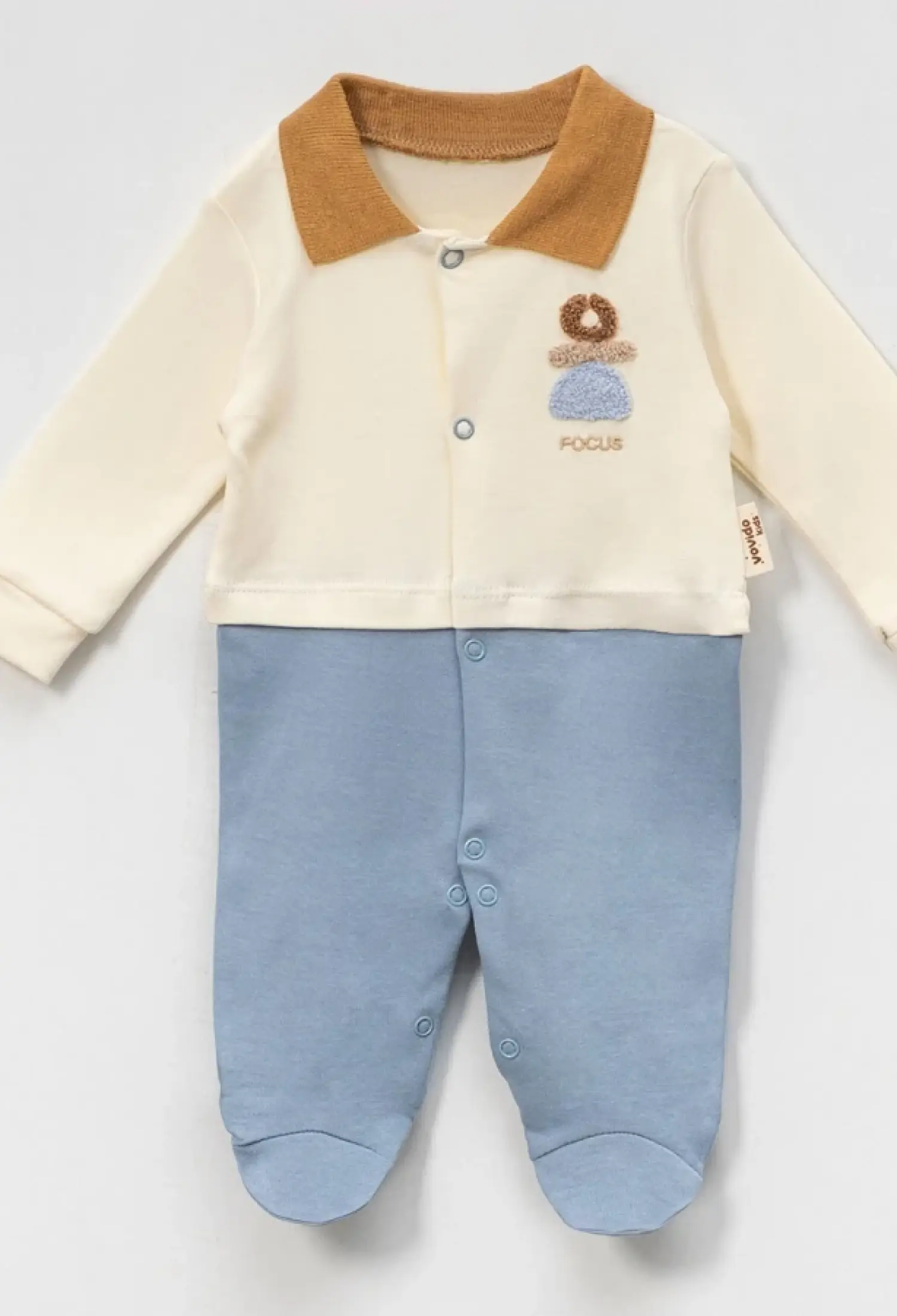 Focus Baskılı Erkek Bebe Tulum - Brand: VOVİDO - Kids & Bby Clothes From Peralane Kids Turkey
